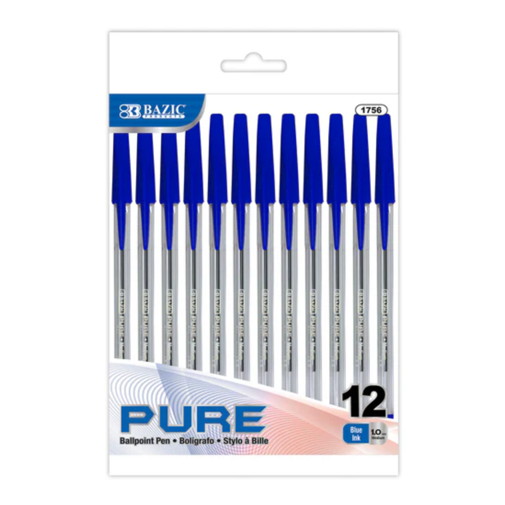 Bazic Pure Blue Pen 12/12ct