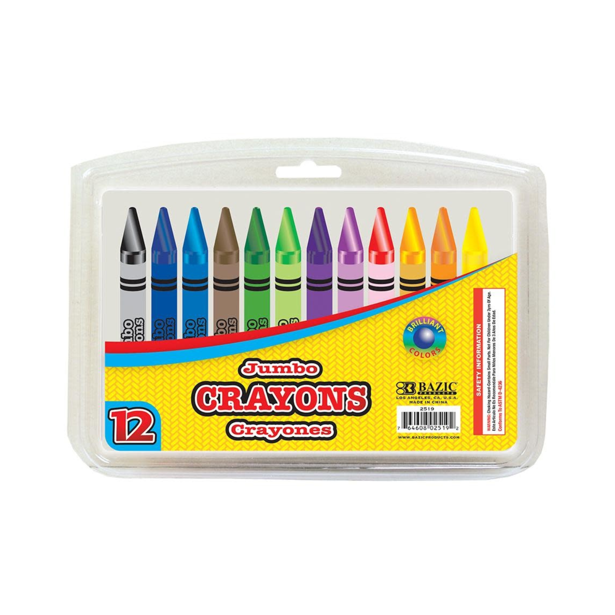 Bazic Jumbo Crayons 12/12ct