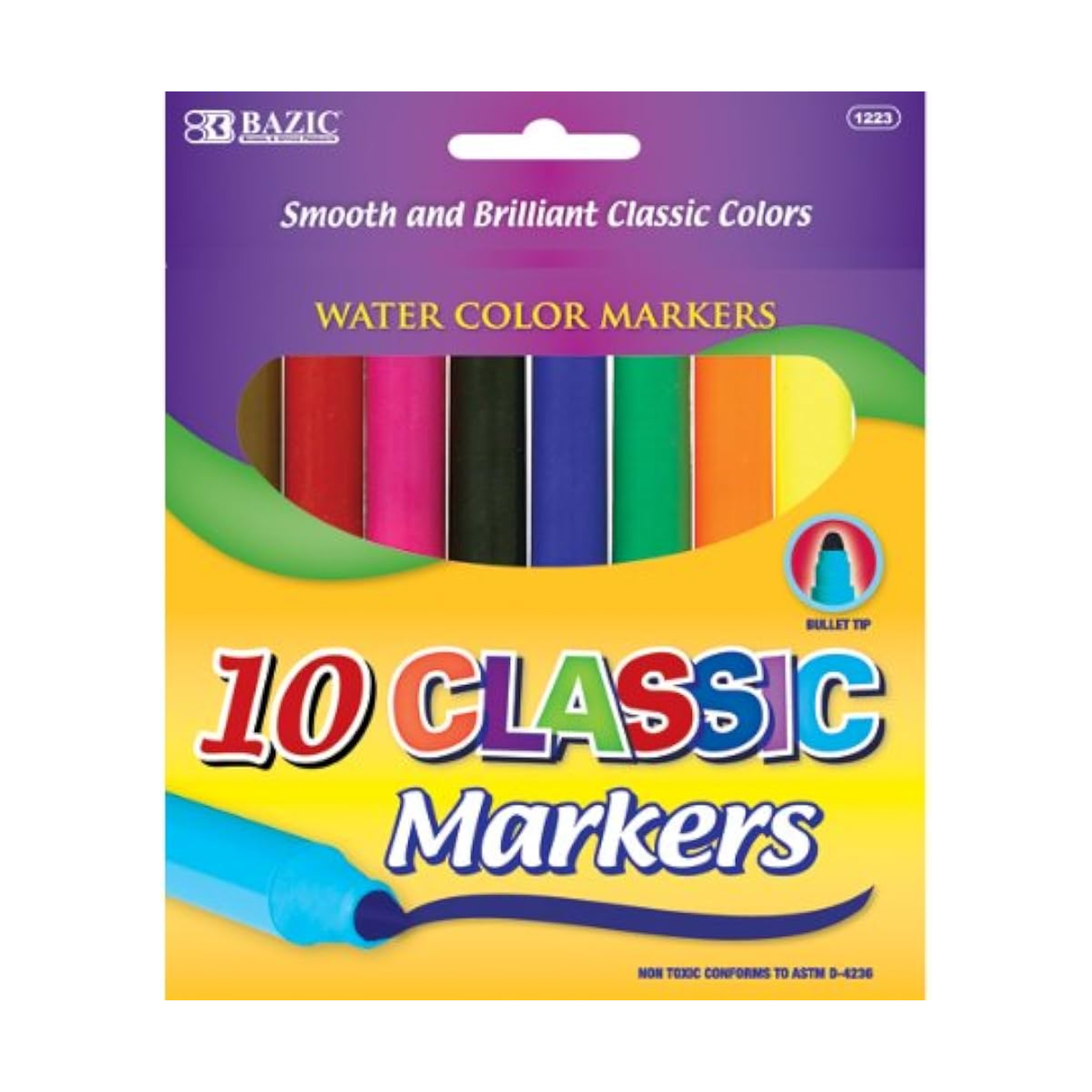 Bazic Water Color Markers 12/10ct