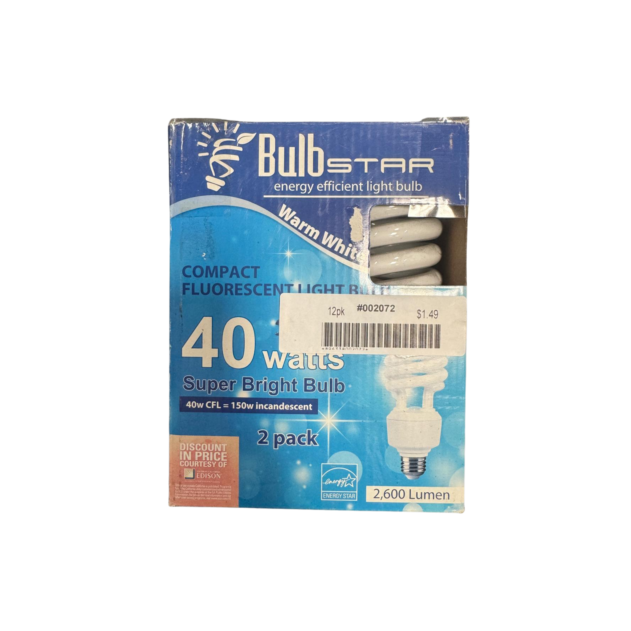 Bulbstar Flourescent Bulb 2ct 40W