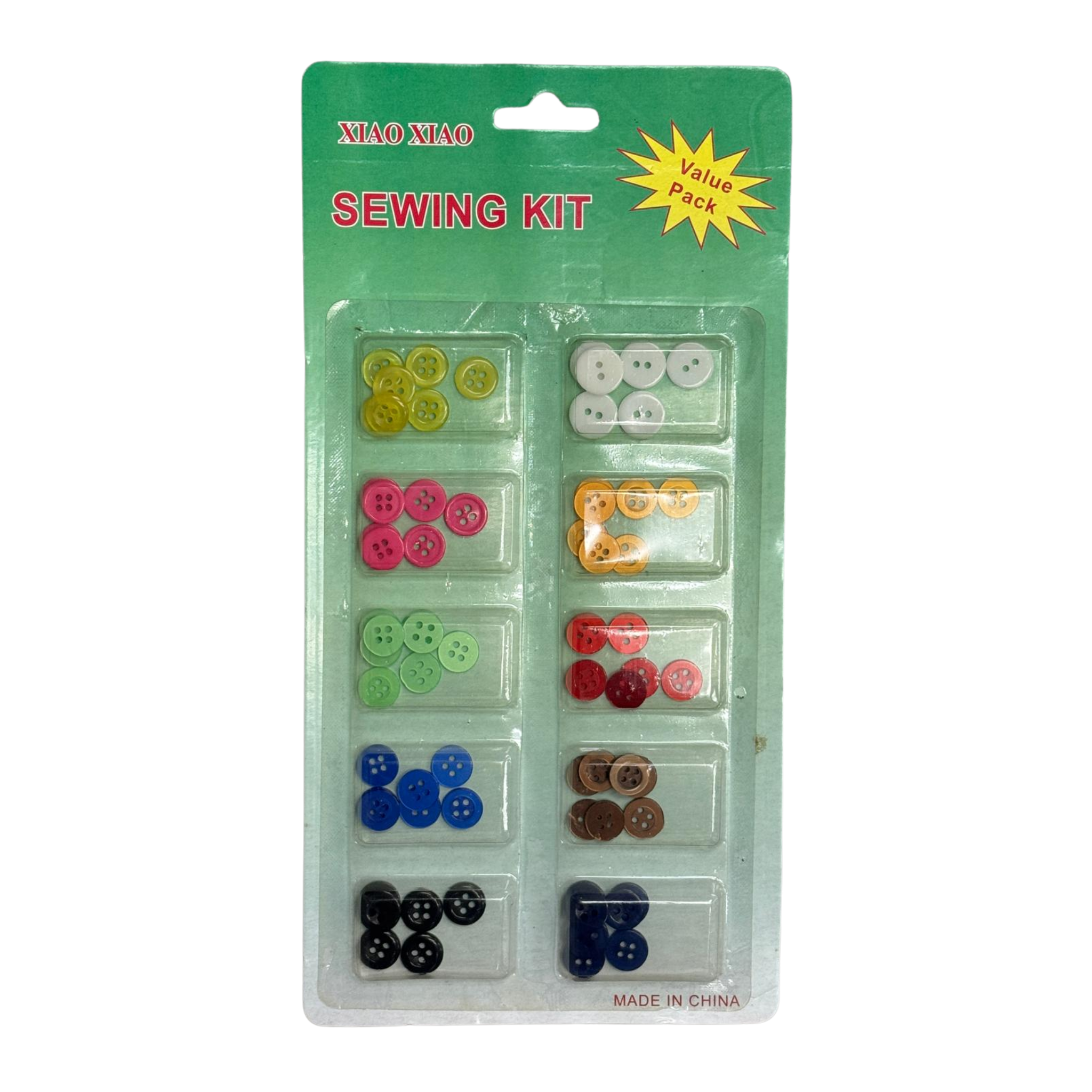 Button Mix Color Sewing Kit 12/100ct