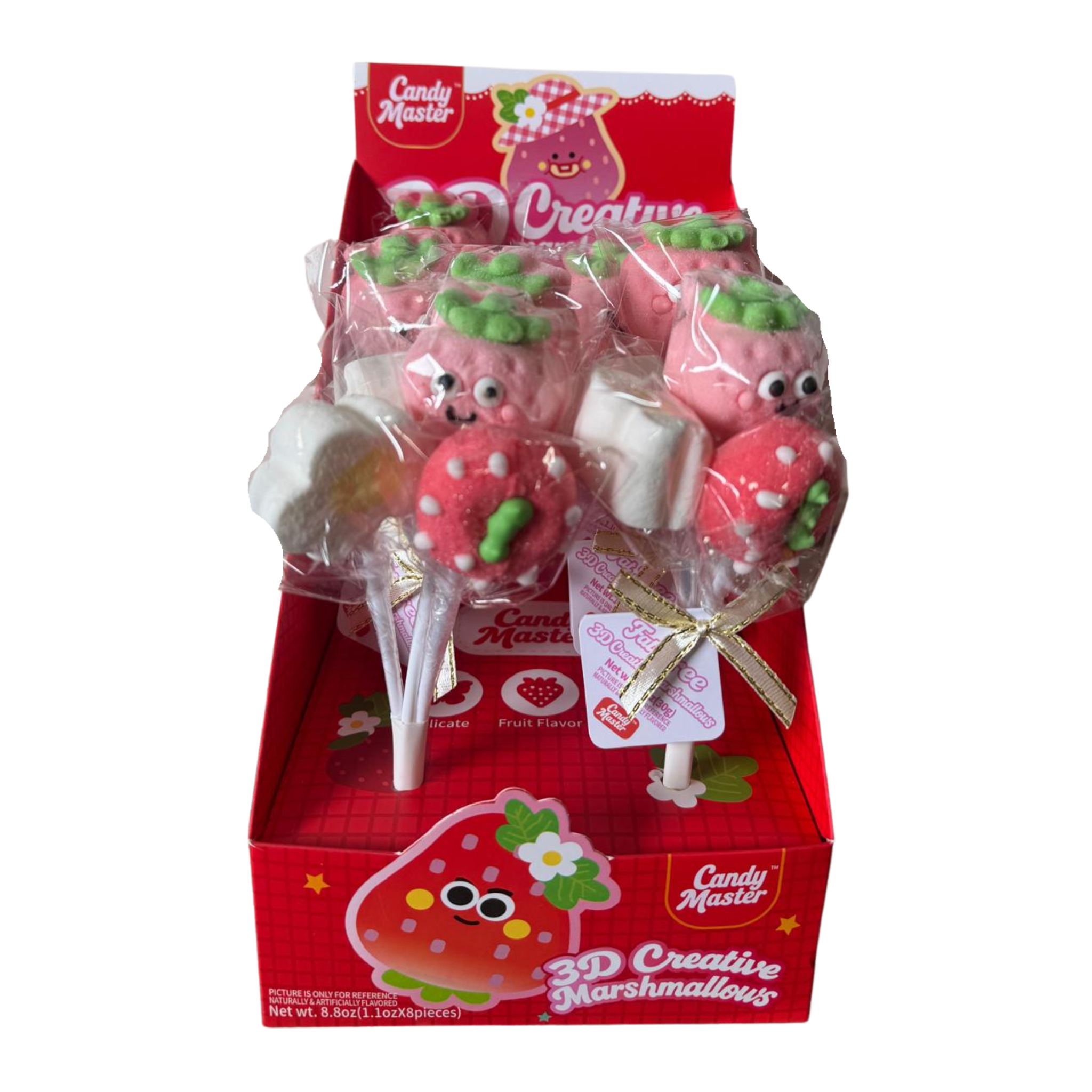 Candy Master Marshmallow 3D Strawberry 8/1ct