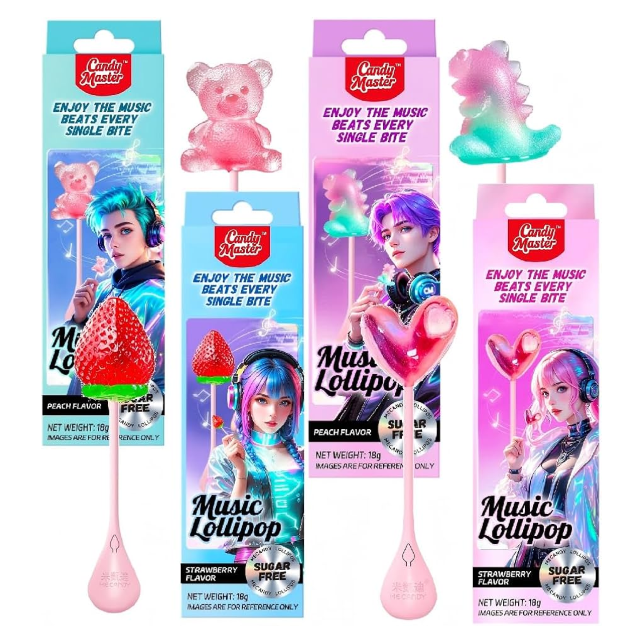 Candy Master Music Lollipop 8/1ct