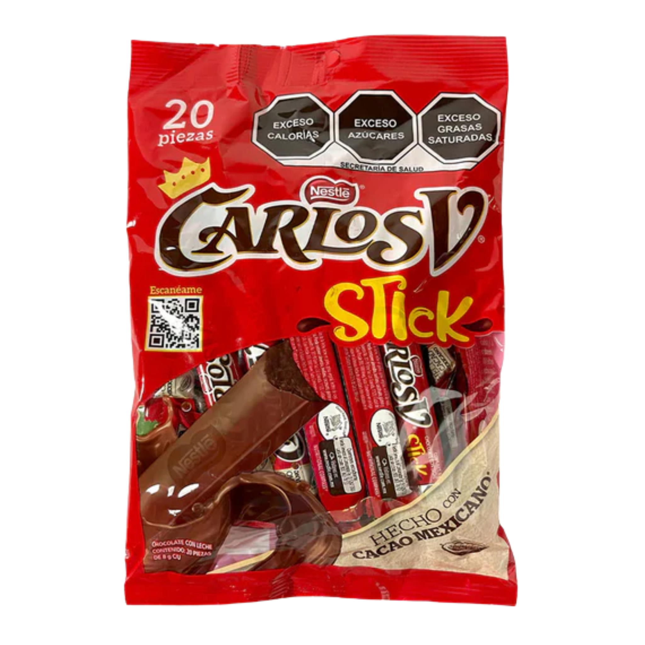 Carlos V Chocolate Sticks 1/20ct