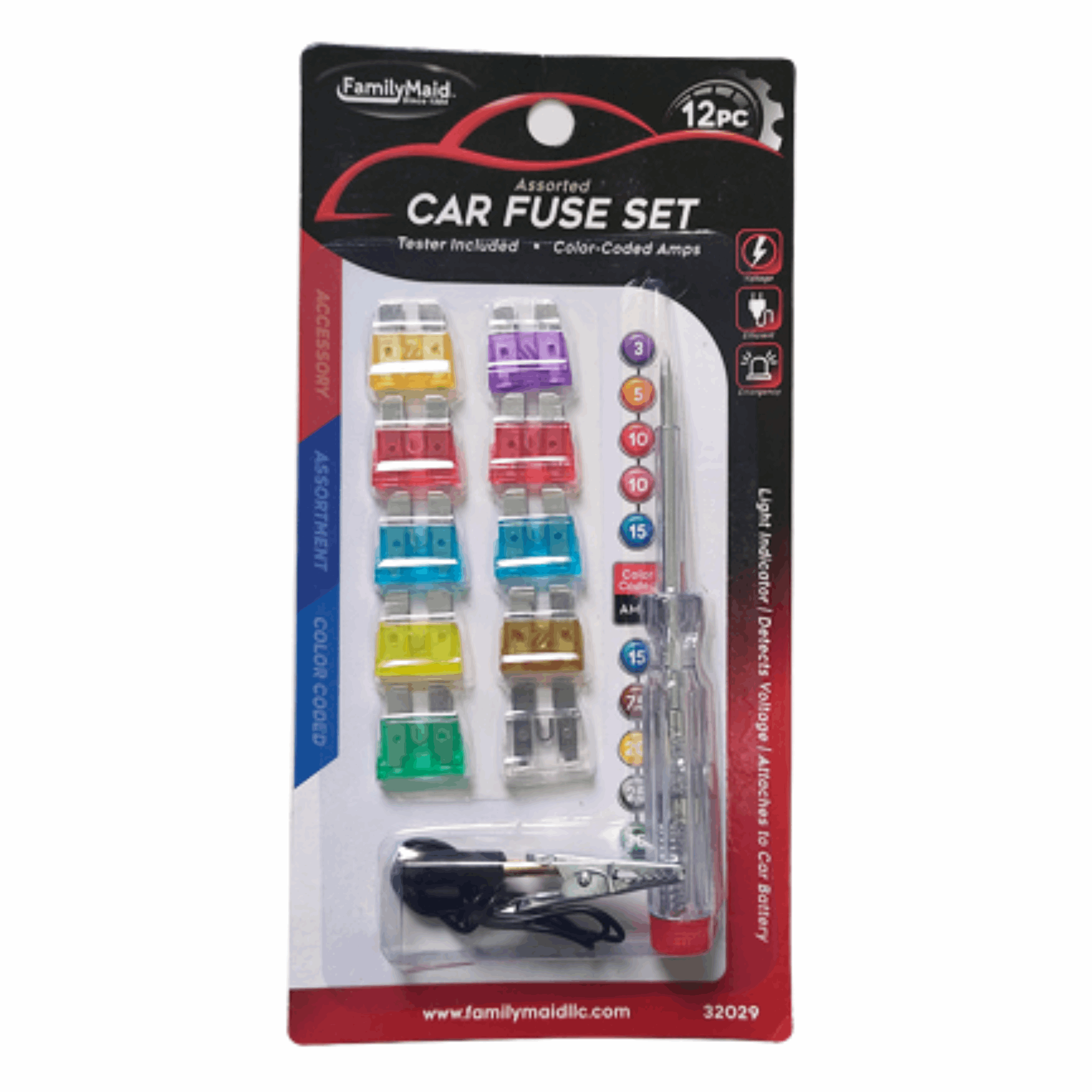 FamilyMaid Car Fuse Set 12/12ct