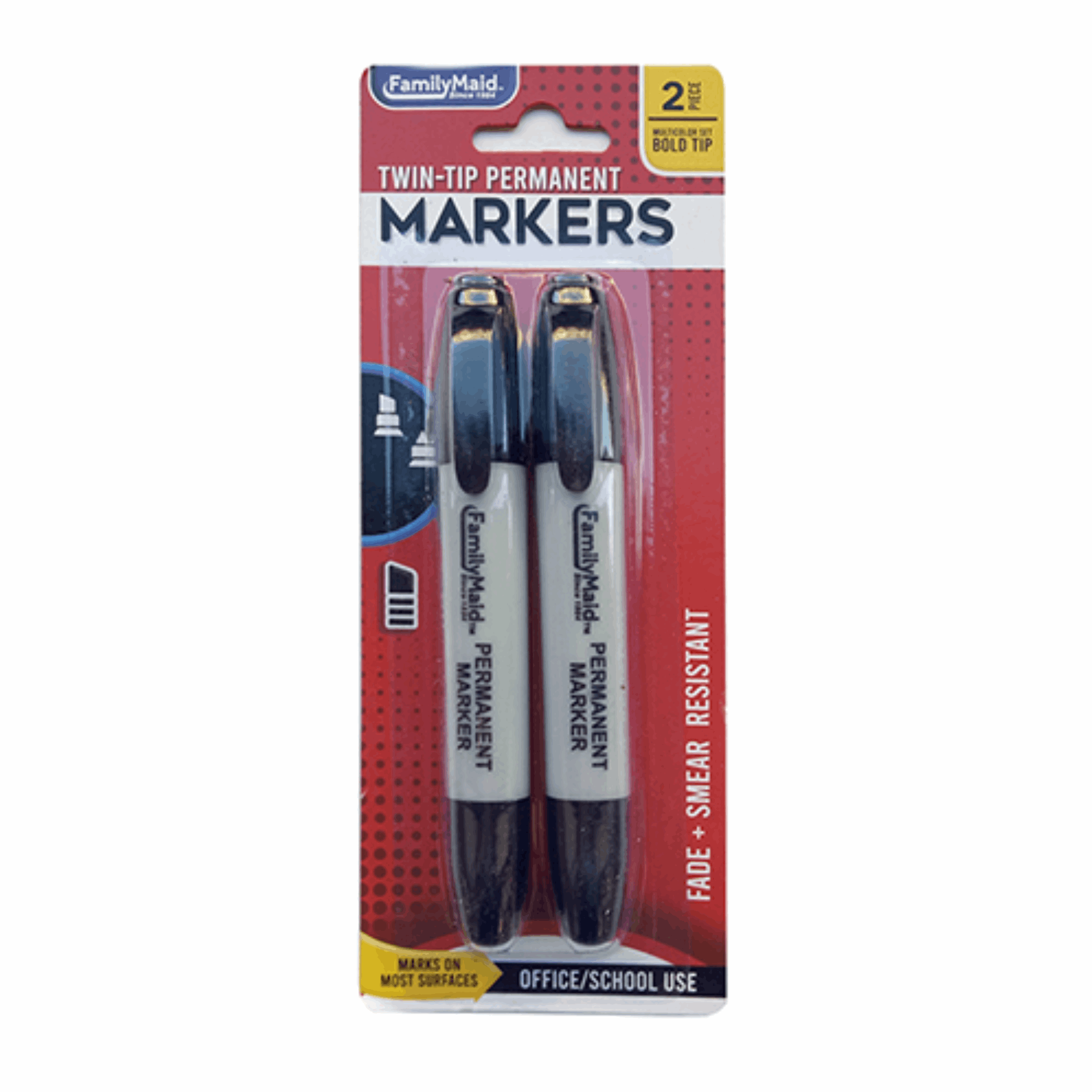FamilyMaid Permanent Markers 12/2ct