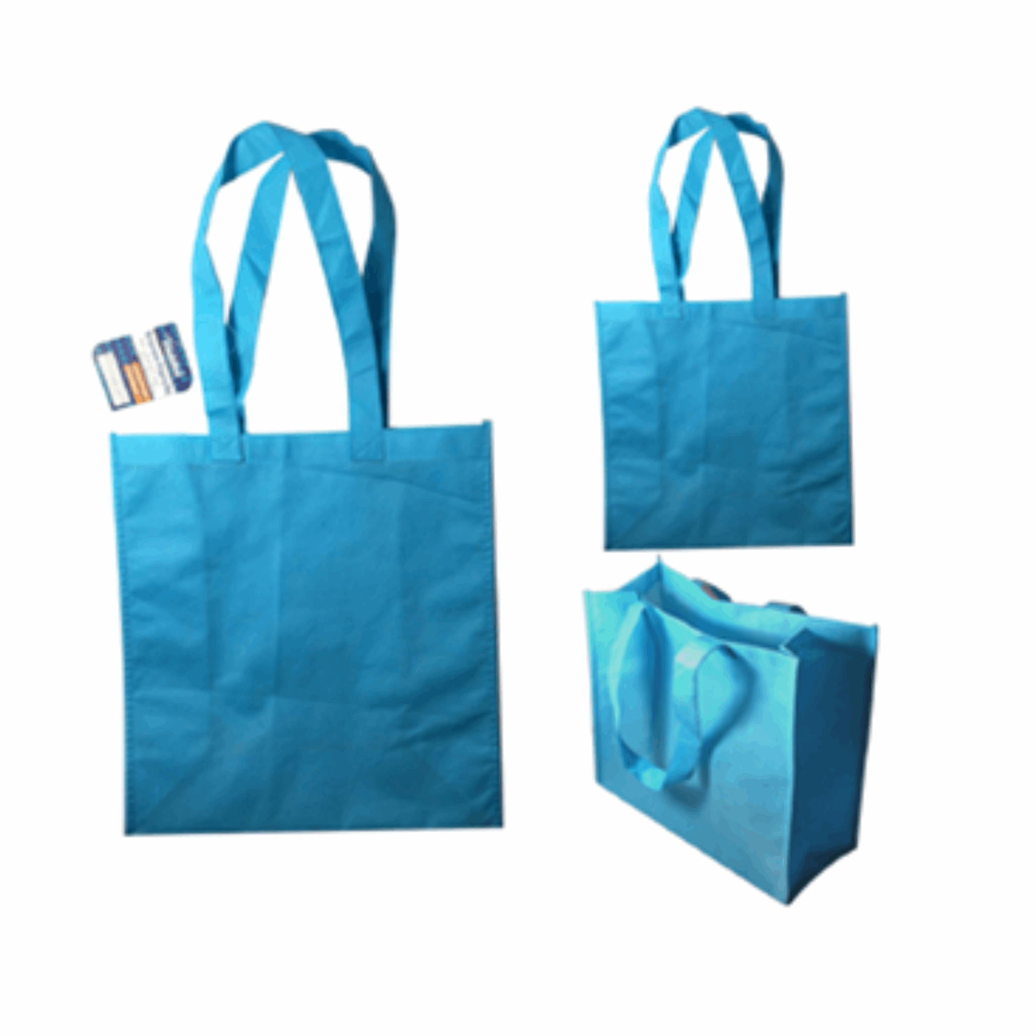 FamilyMaid Blue Shopping Bag 14"x15x6" 12/1ct