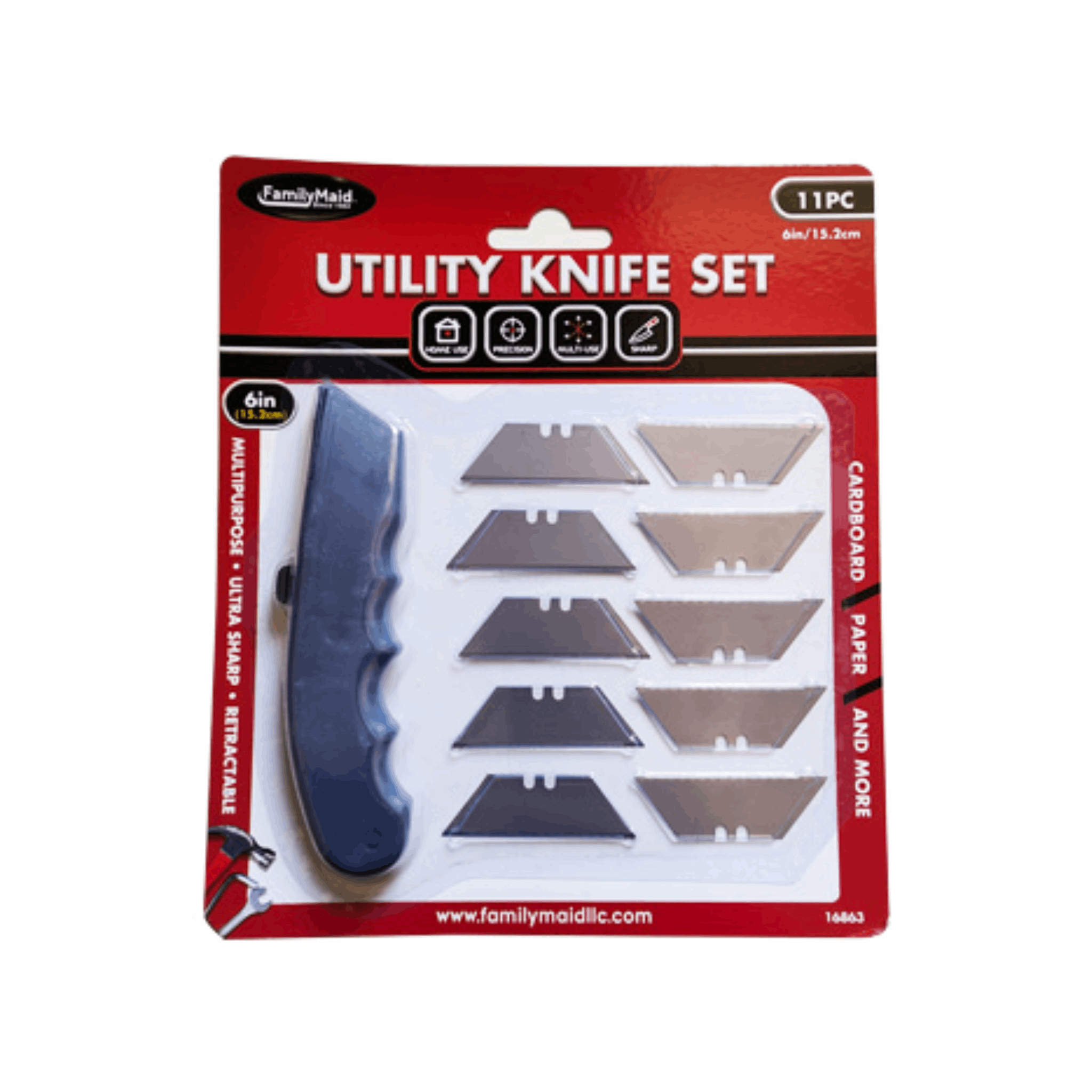 FamilyMaid Utility Knife Set 6" 12/11ct