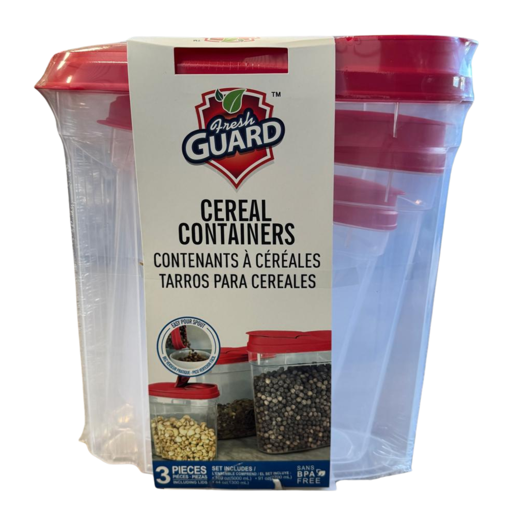 FreshGuard Cereal Containers 1/3ct