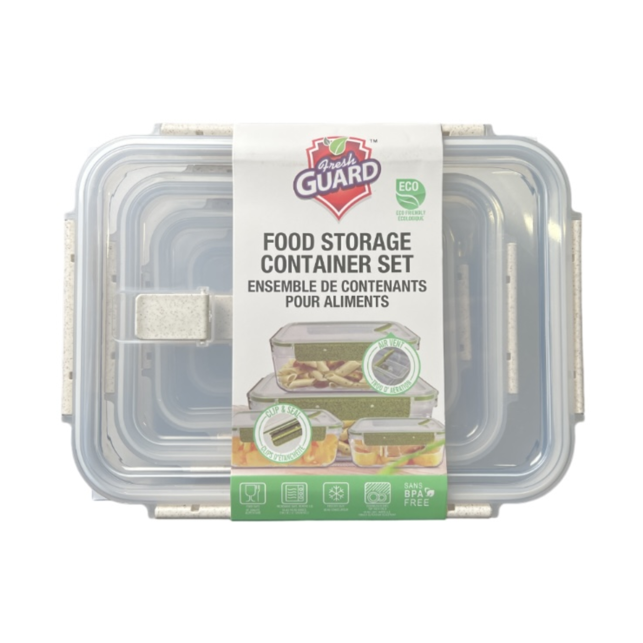 FreshGuard Food Storage Rectangle Container Set 1/4ct