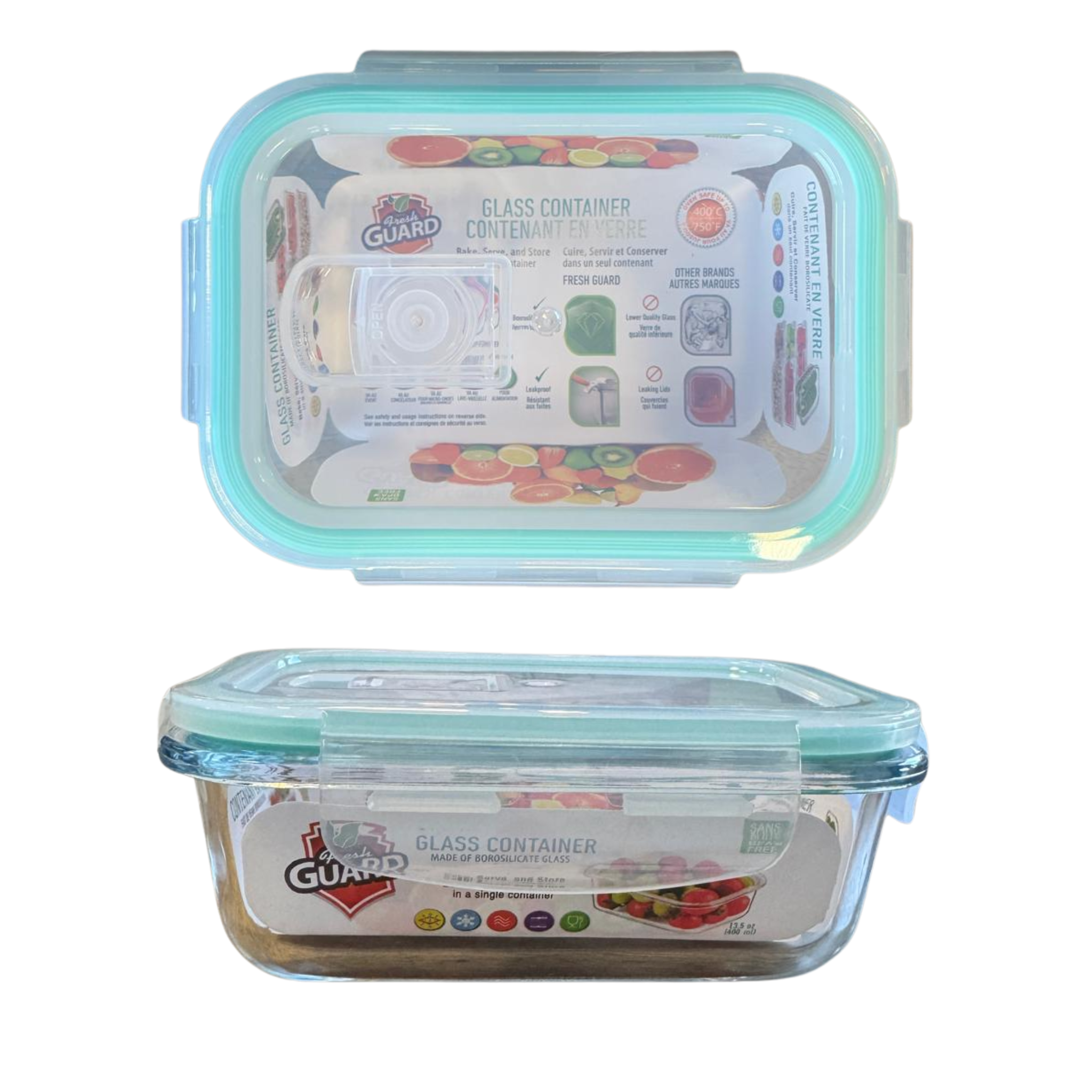 FreshGuard Glass Food Storage Small 1/1ct