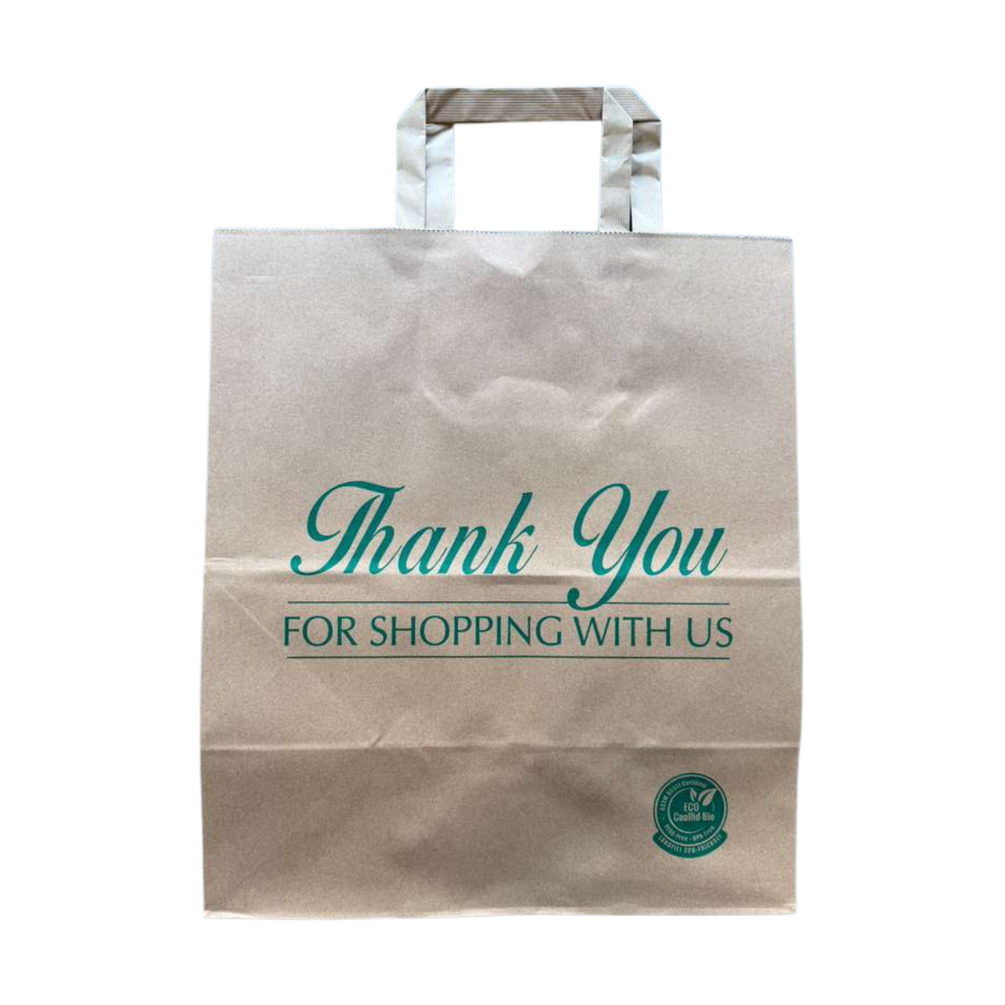 Kraft Reusable Paper Bags w/ Handle 300ct