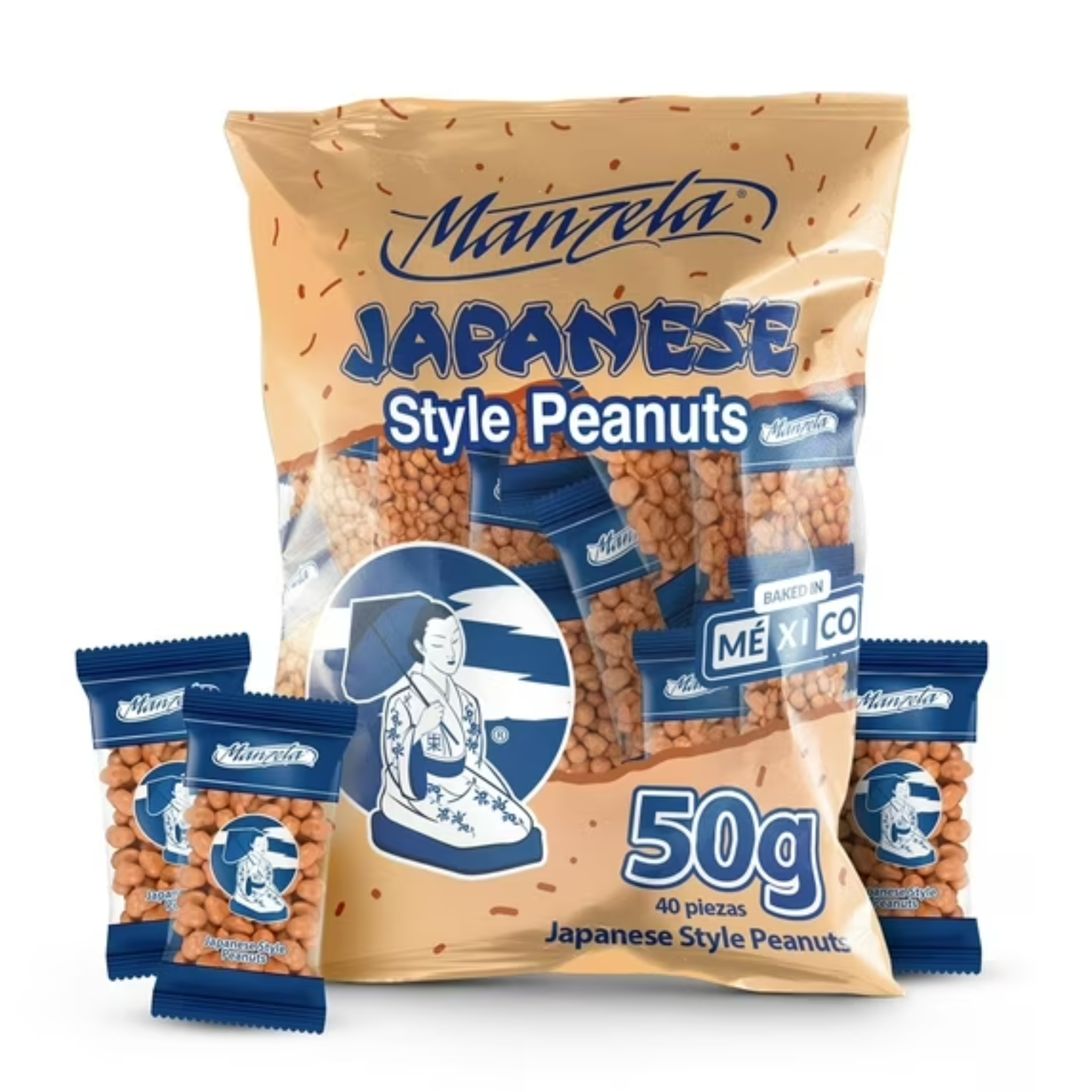 Manzela Japanese Peanuts 50g 40ct