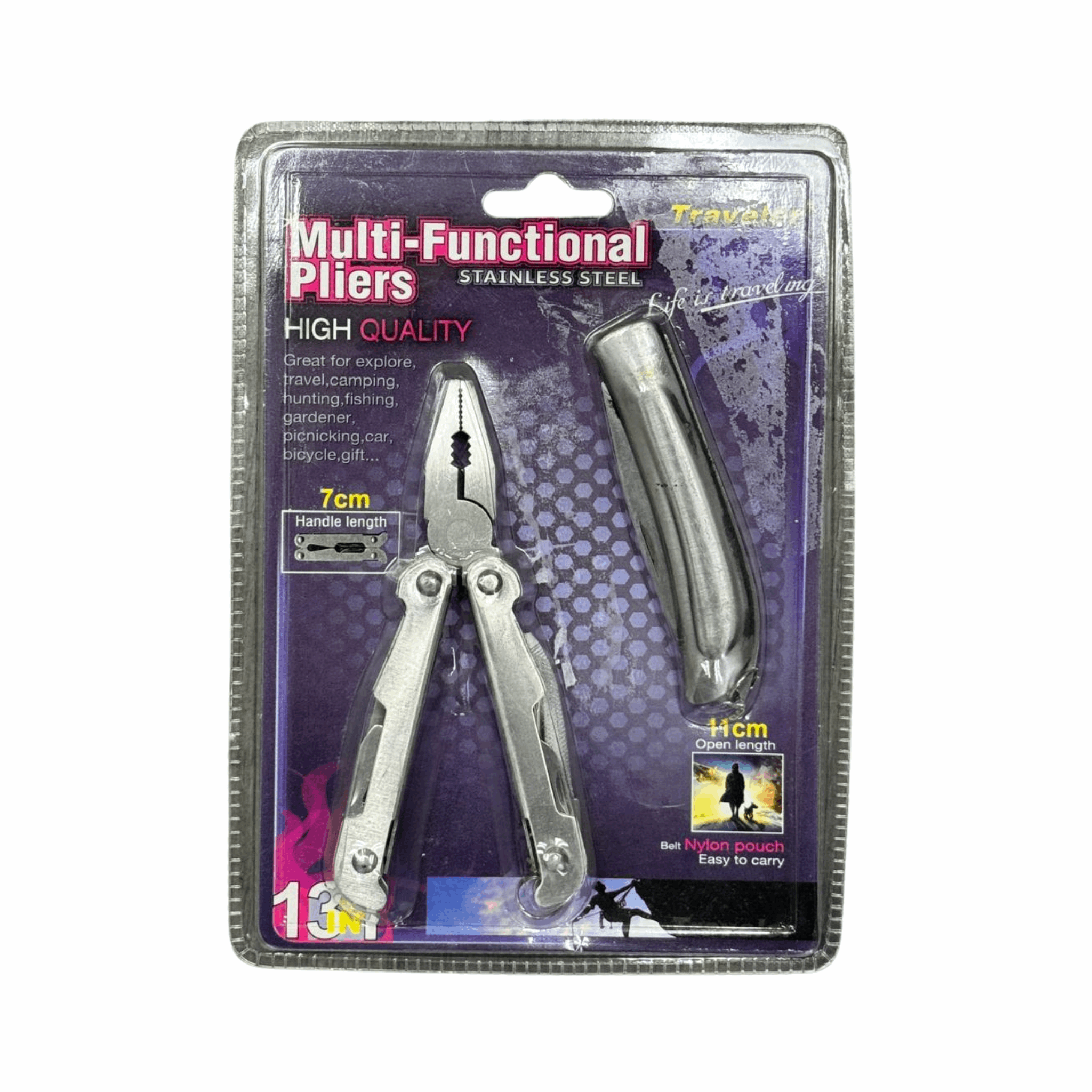 Mini Multifunctional Pliers & Knife 12/2ct