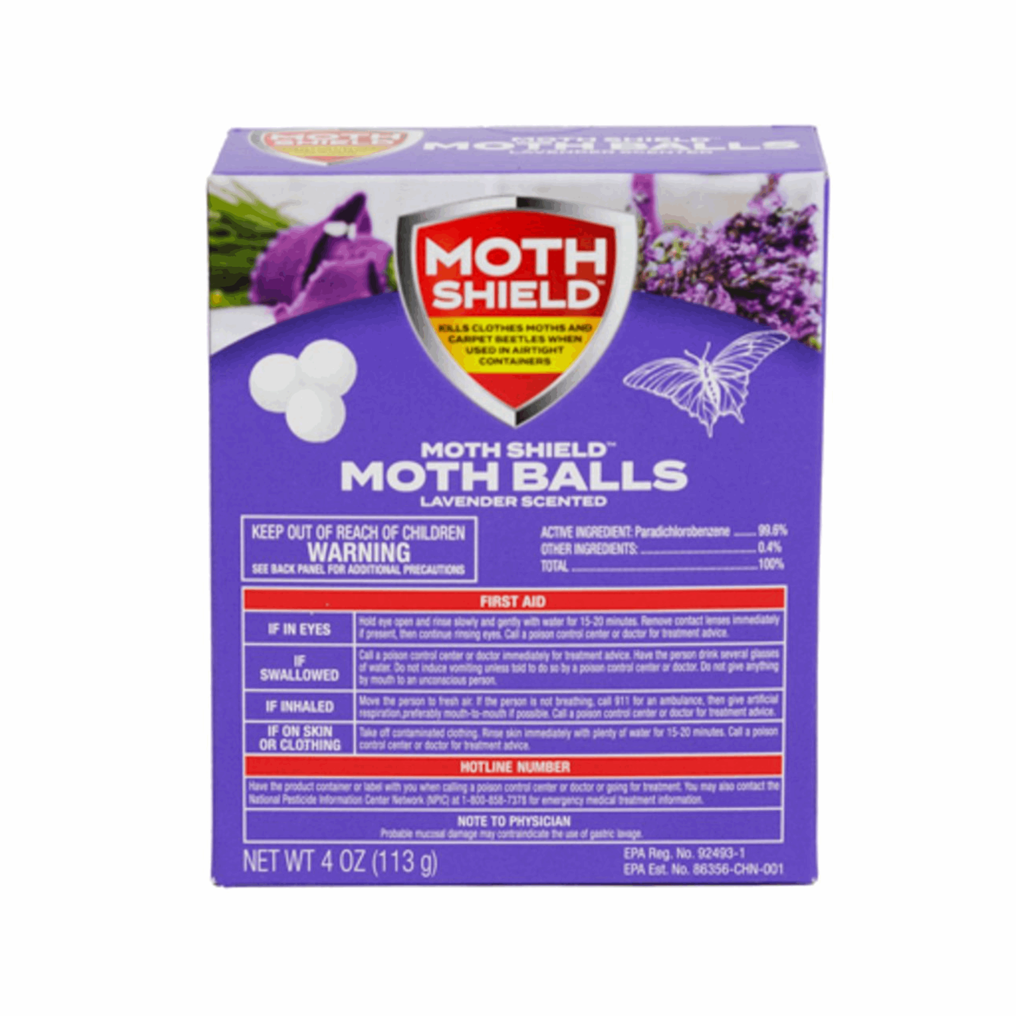 Moth Shield Moth Balls Lavender Box 24/4oz
