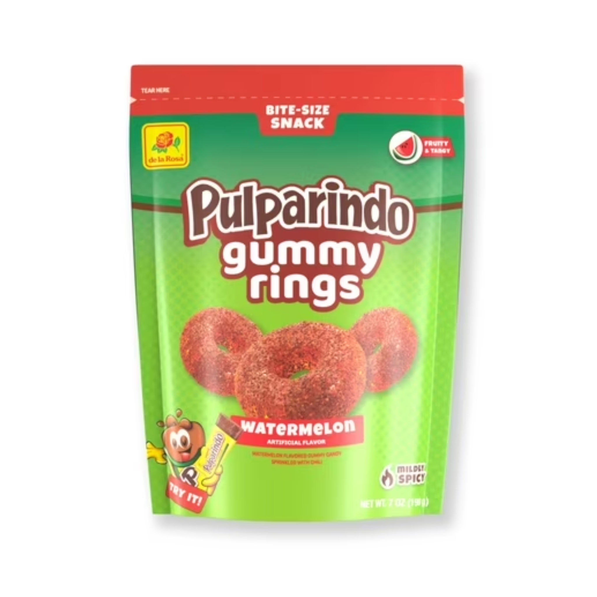 Pulparindo Gummy Rings Watermelon 9oz