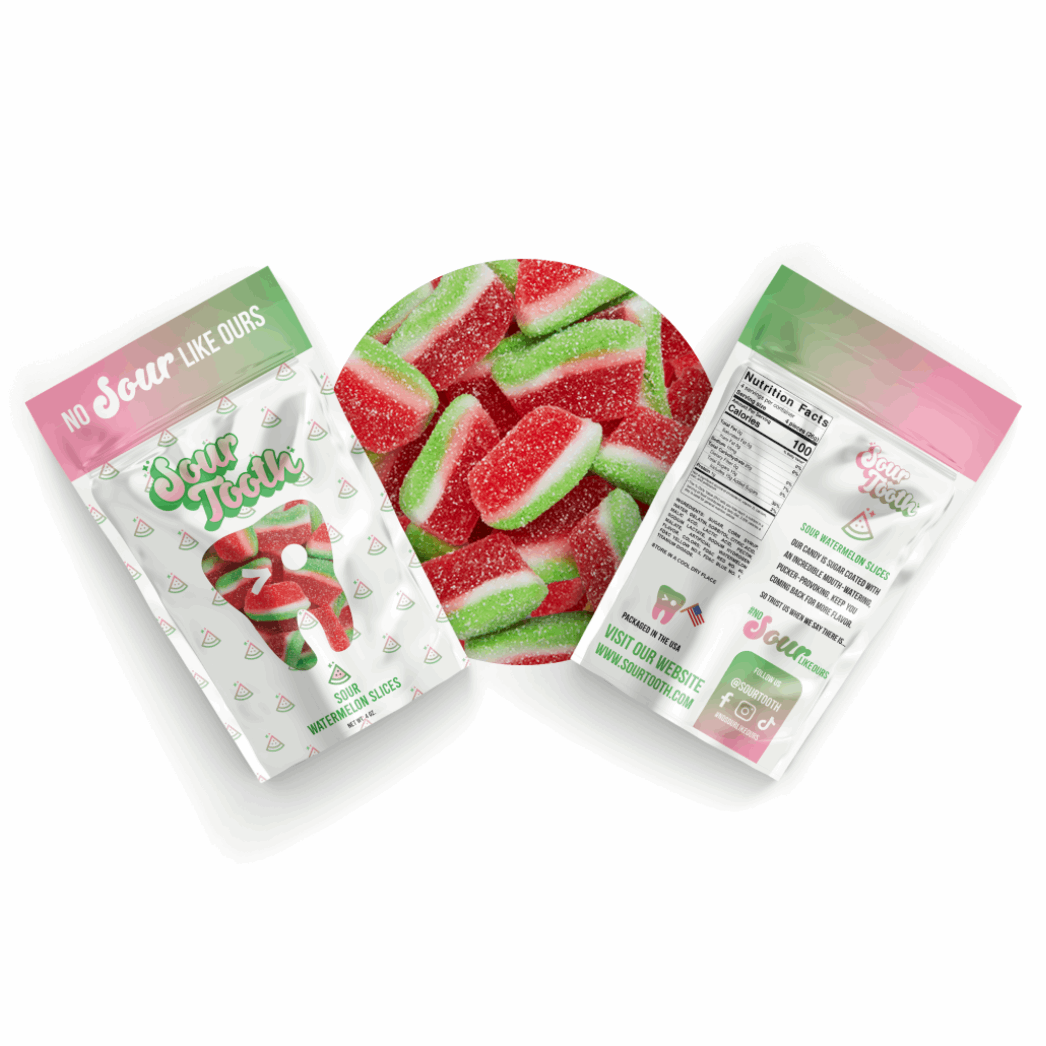 Sour Tooth Watermelon Slices 12/4oz