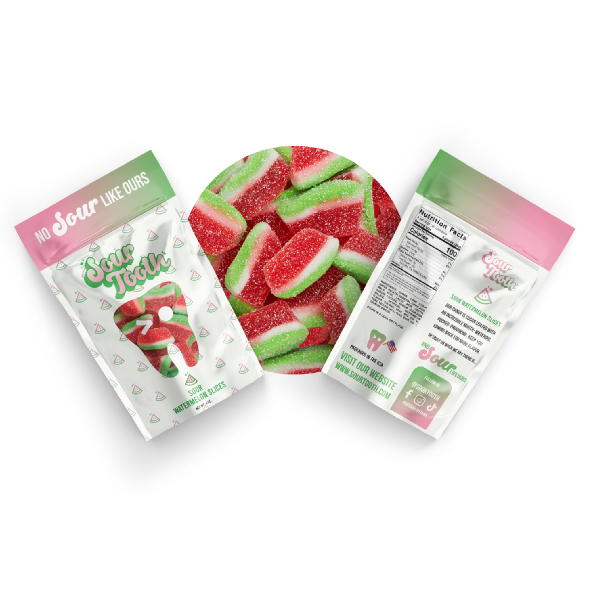 Sour Tooth Watermelon Slices 12/4oz