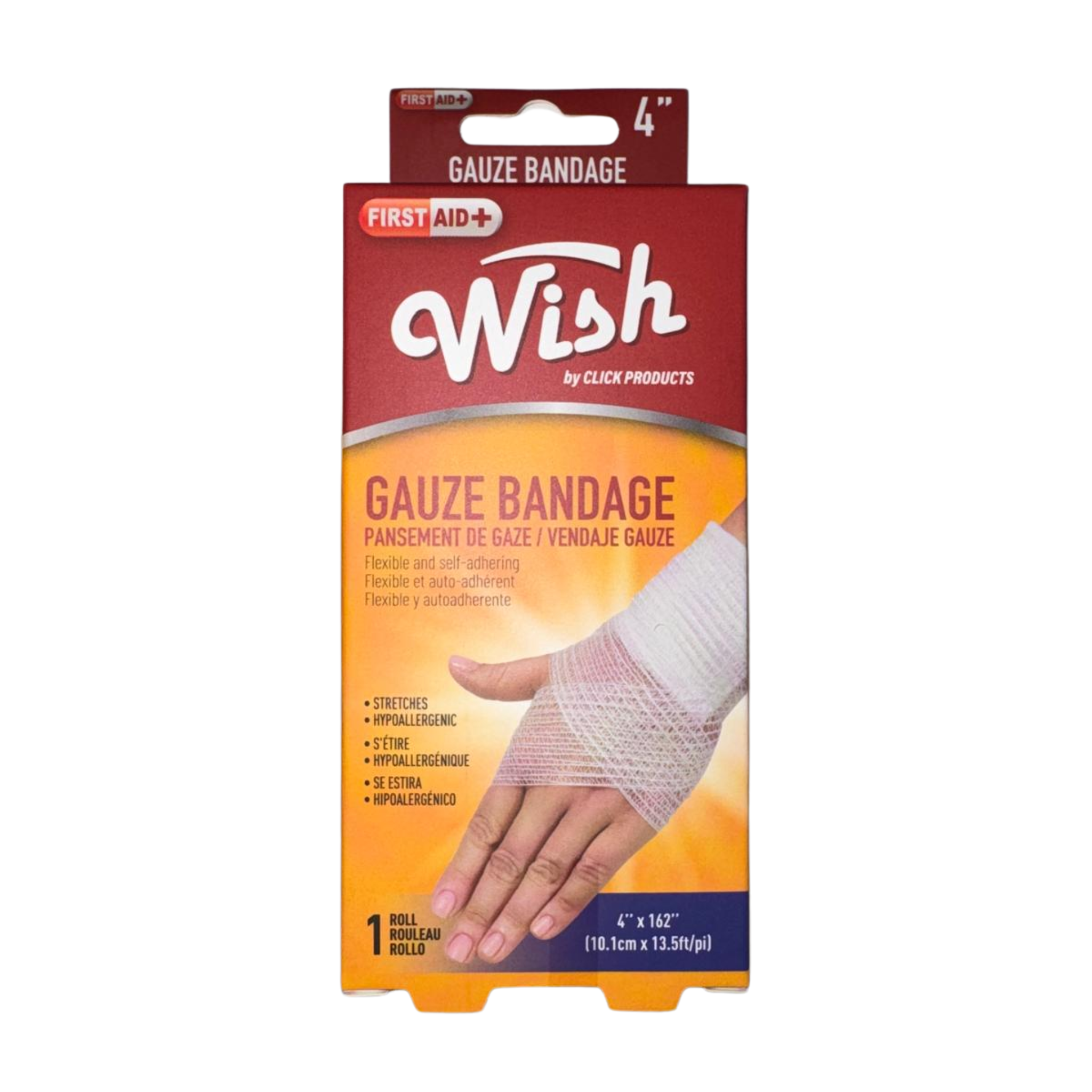 Wish Gauze Bandage 4" 12/1ct