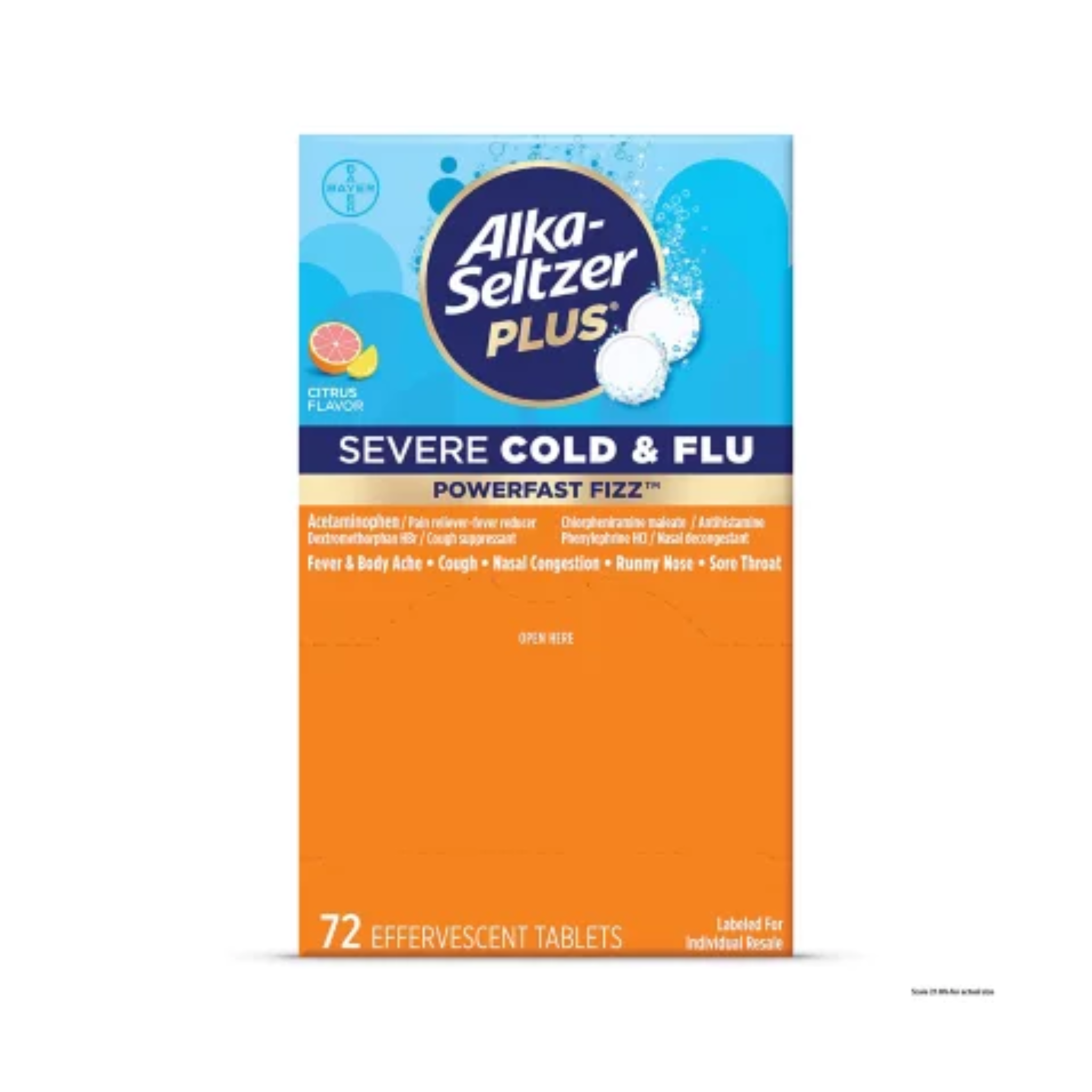 Alka Seltzer Plus Citrus 72ct