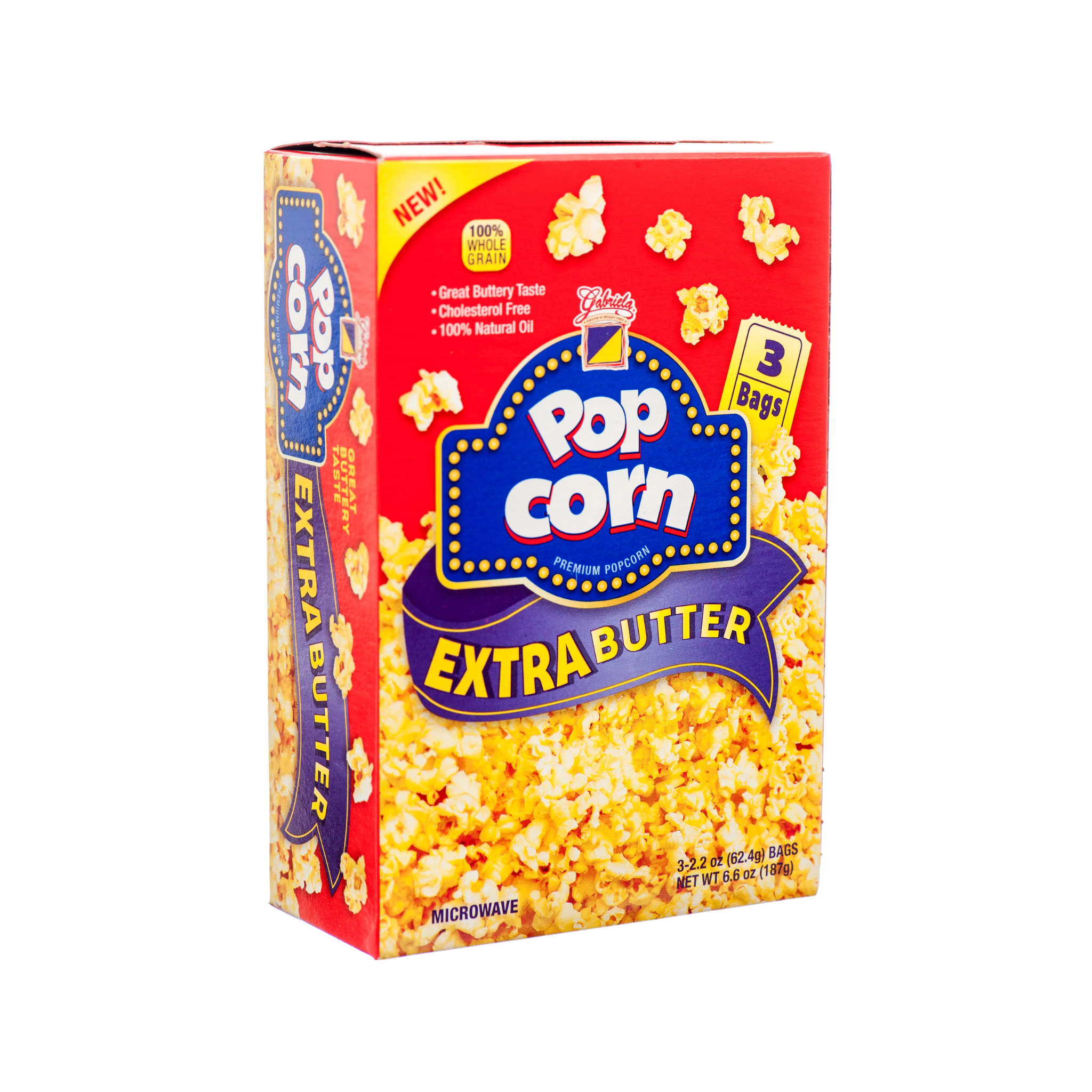 Gabriela PopCorn Extra Butter 12/2.2oz