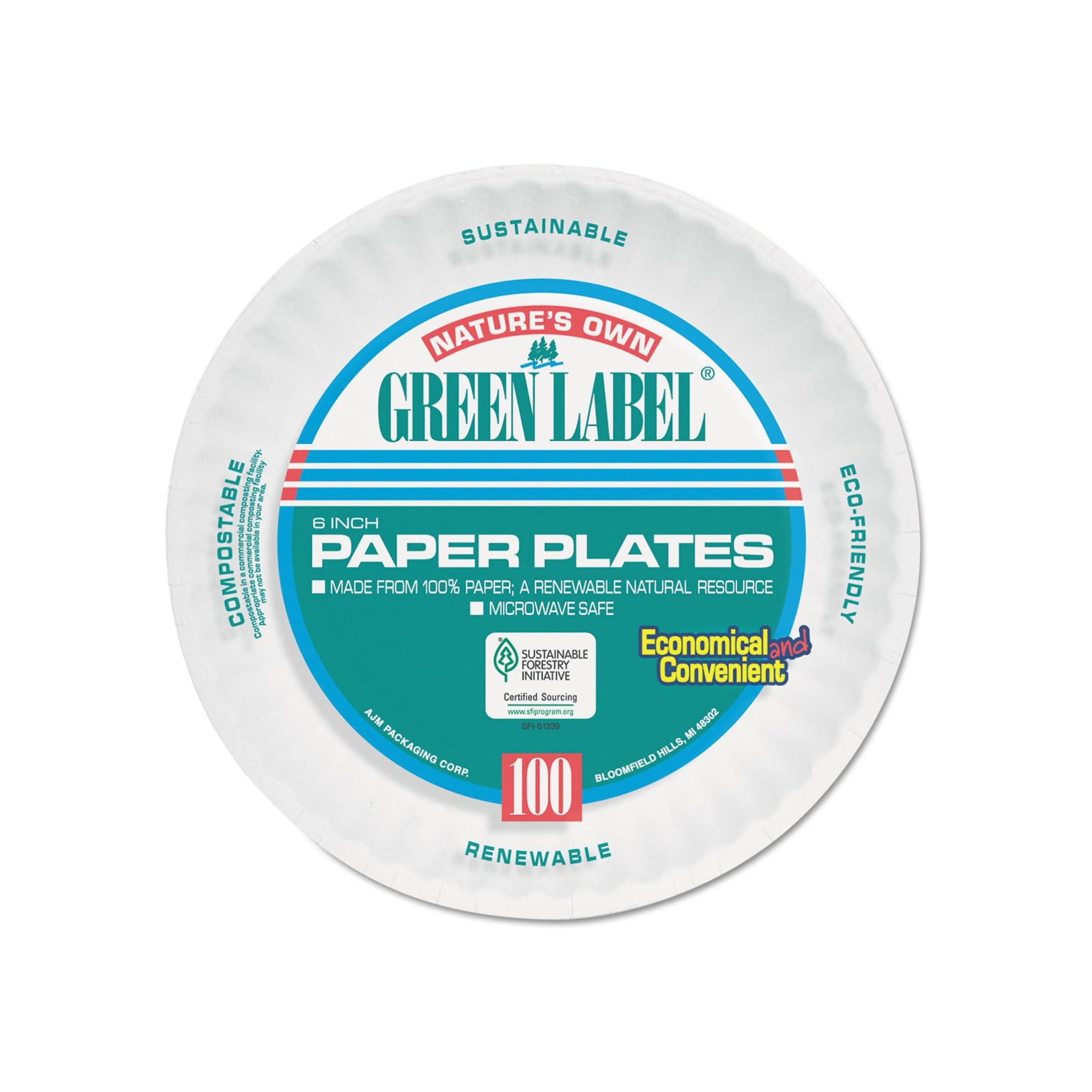 Green Label Plate 24/40ct/9in
