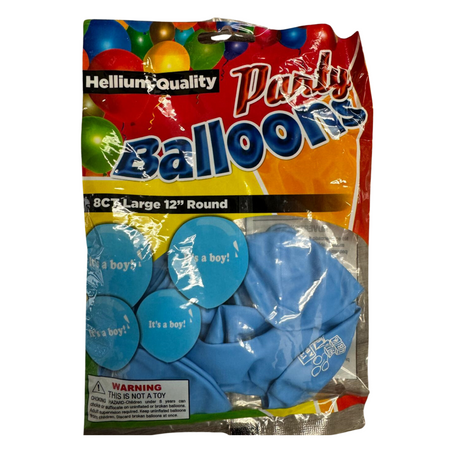 Balloons Its A Boy 12/8ct