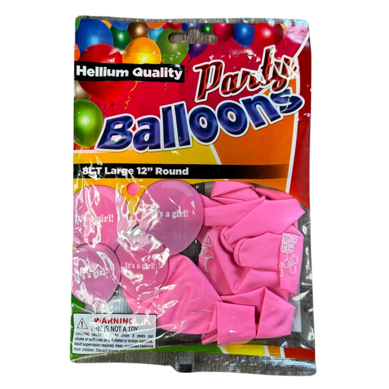 Balloons Its A Girl 12/8ct