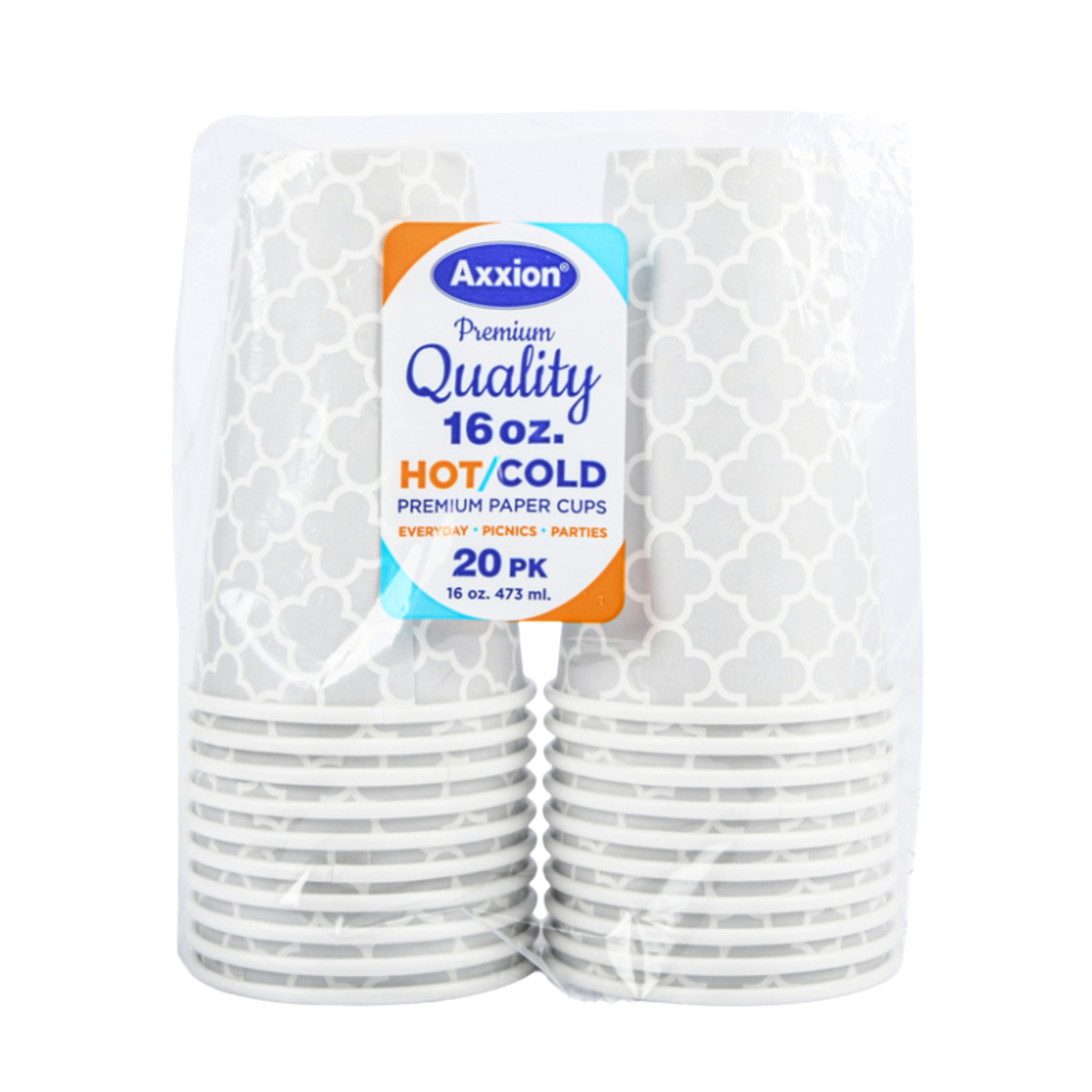 Axxion Hot/Cold Paper Cups 16/20ct/16oz