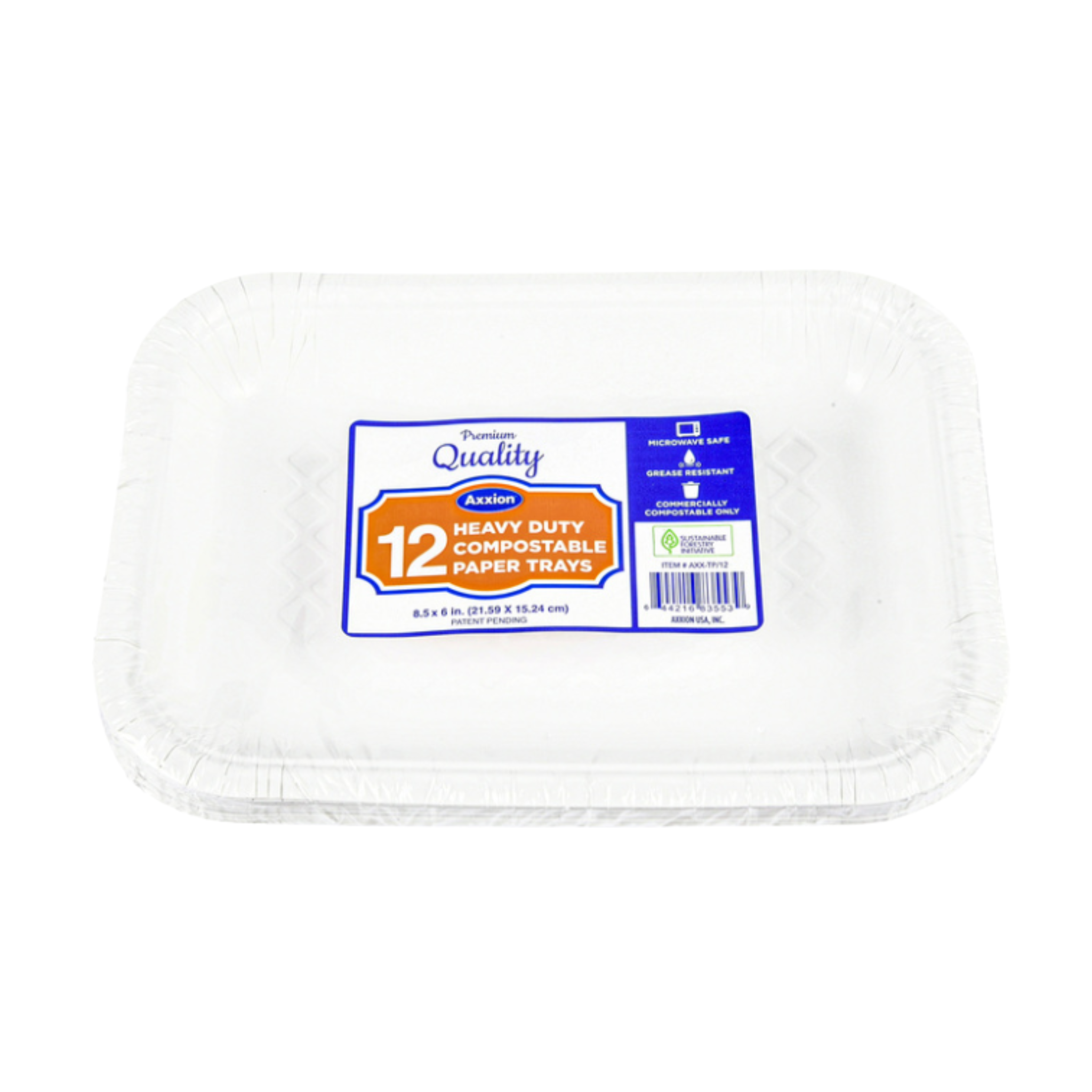 Axxion Paper Taco Trays 8.5x6" 48/12ct