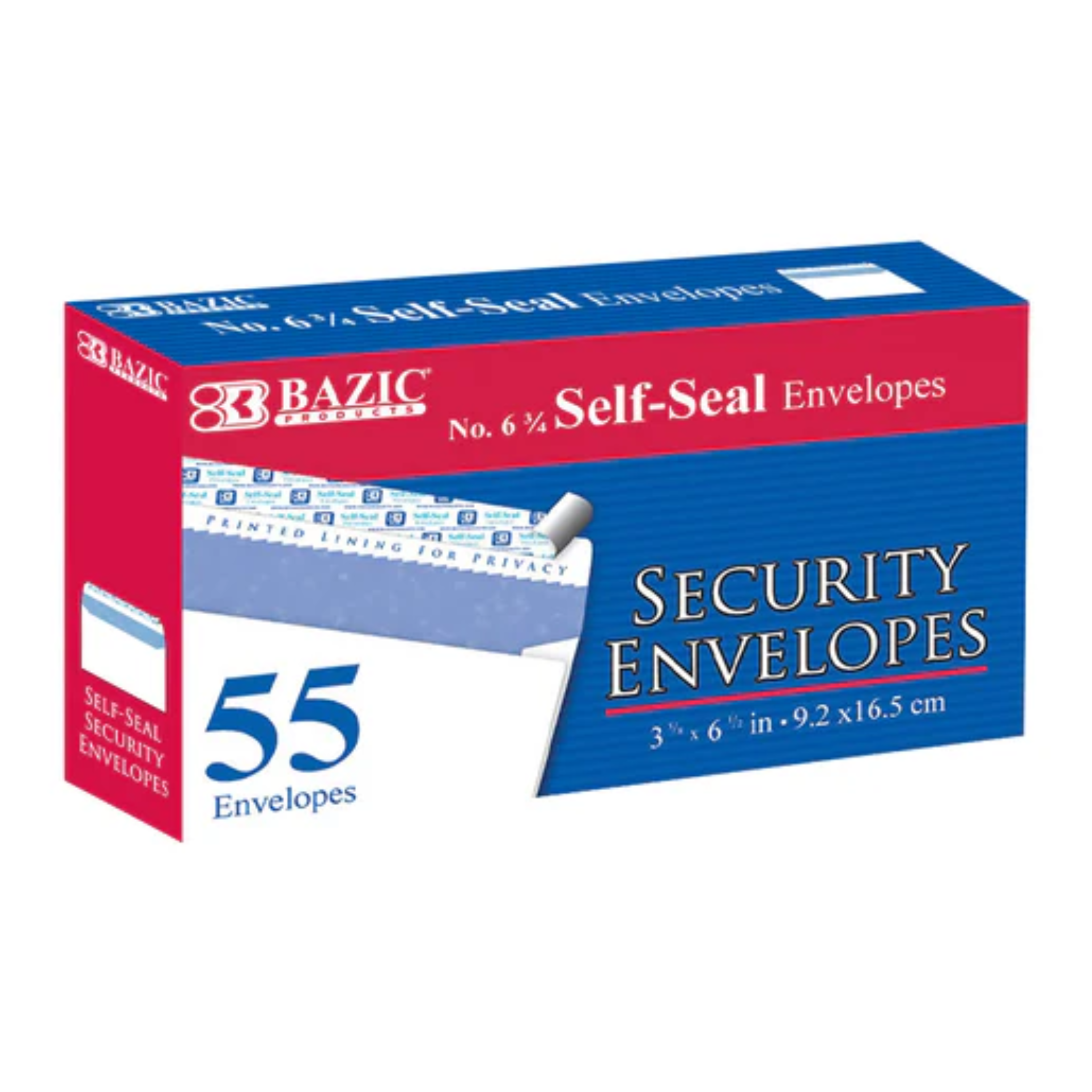 Bazic Security Self-Seal Envelopes #6 24/55ct