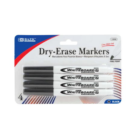 Bazic Dry Erase Marker Fine Tip 12/1ct