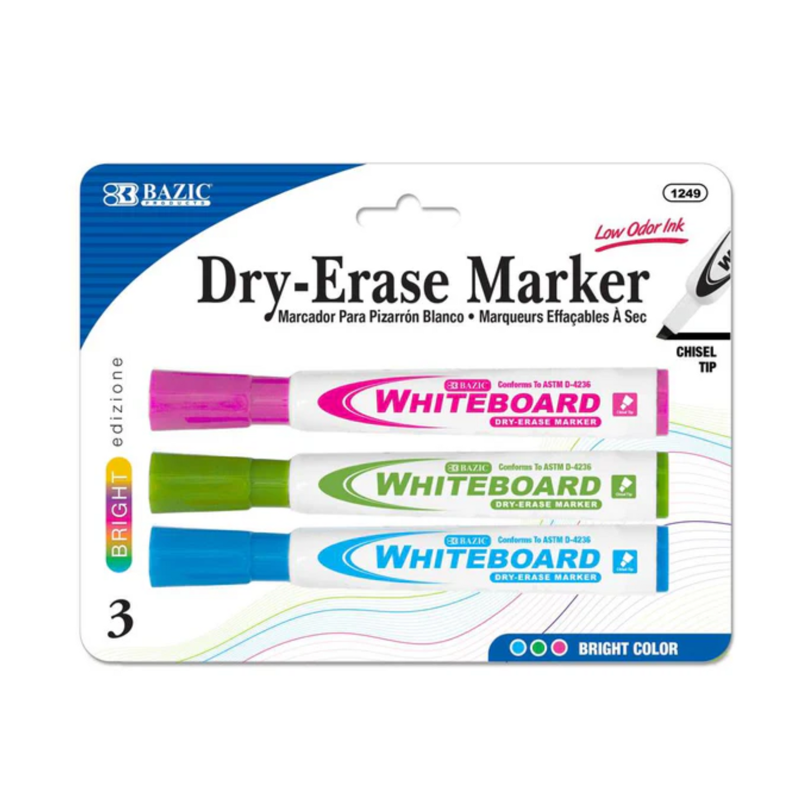 Bazic Dry Erase Marker Bright 12/1ct