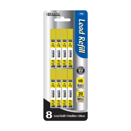 Bazic Lead Refill 12/8ct/0.9mm