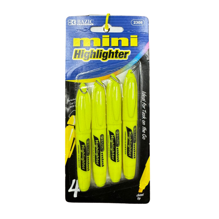 Bazic Mini Highlighters 12/4ct