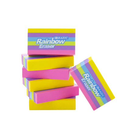 Bazic Rainbow Eraser 12/4ct