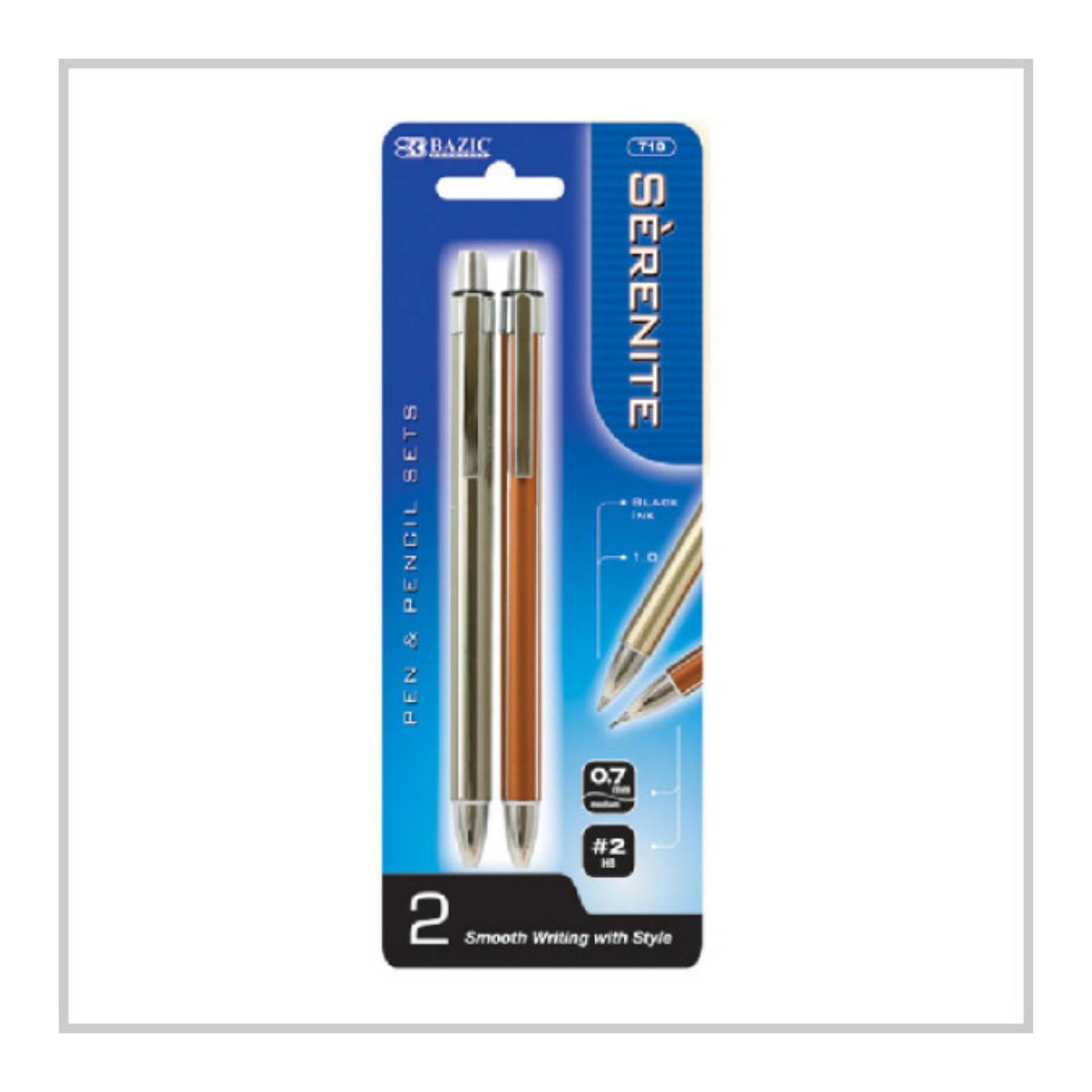Bazic Serenite Pen & Pencil Set 12/1ct