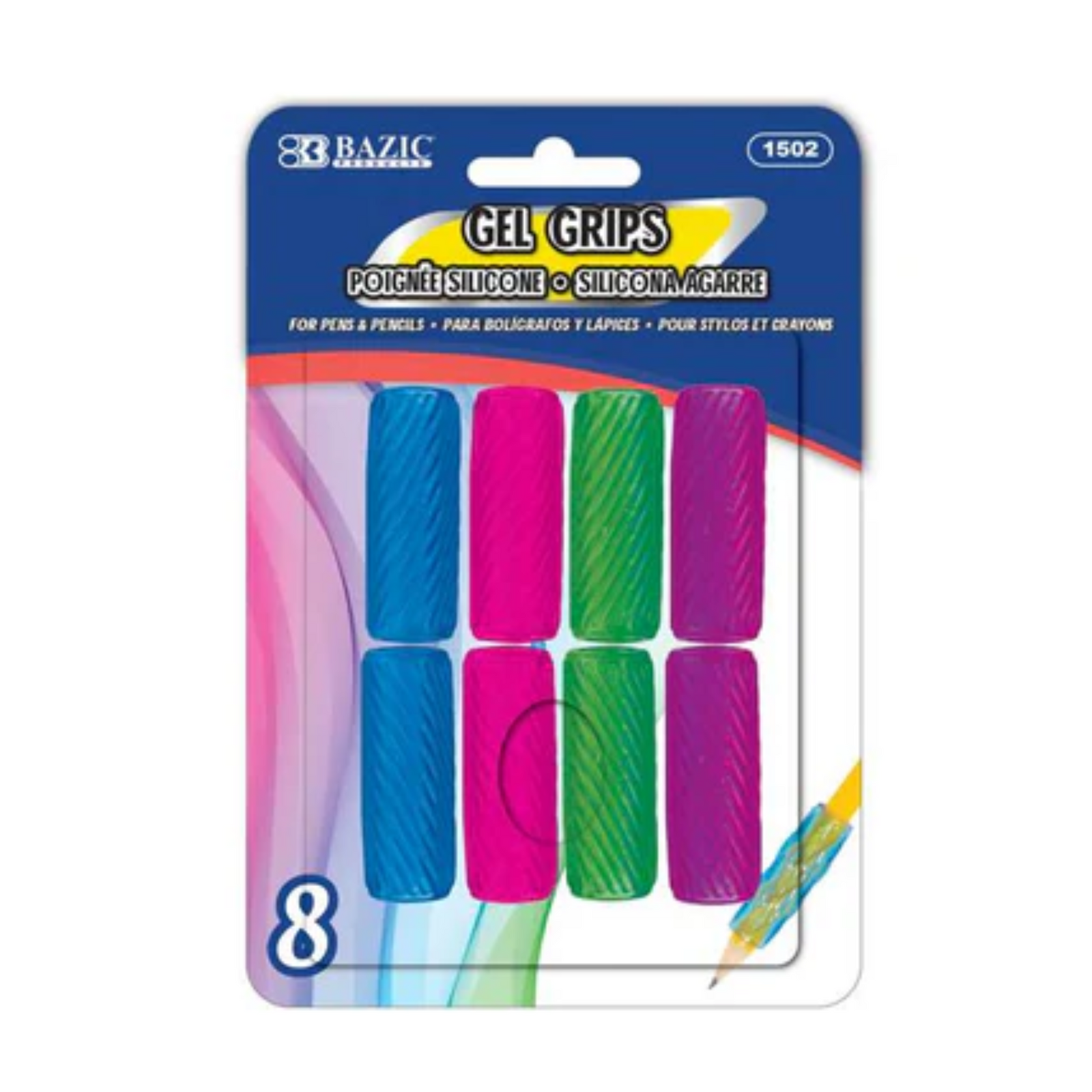 Bazic Squishy Gel Grips 12/8ct