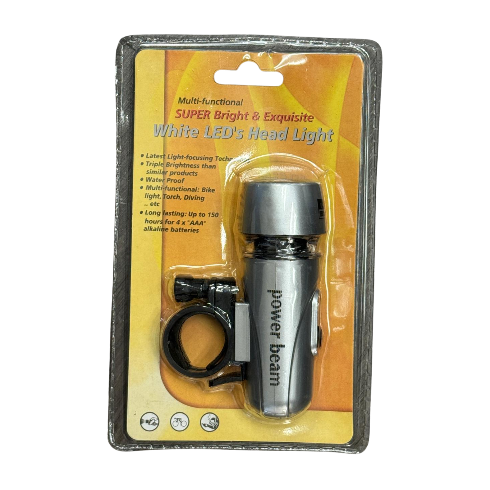 Bike White LED Head Light 12/1ct