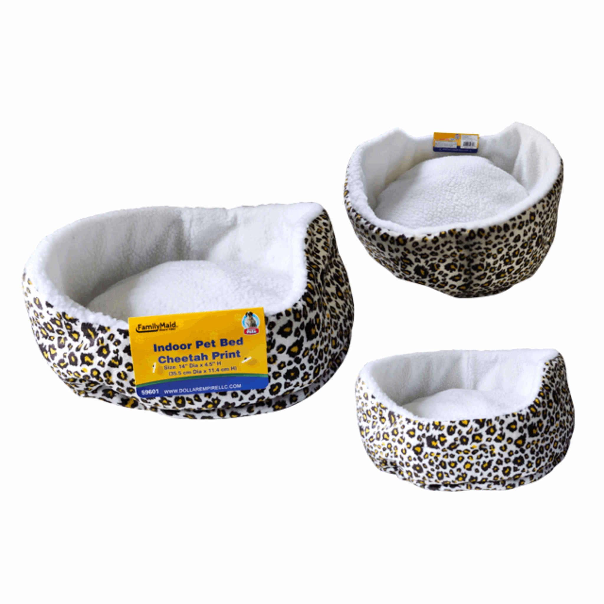 FamilyMaid Indoor Pet Bed Cheetah 14"x4.5"