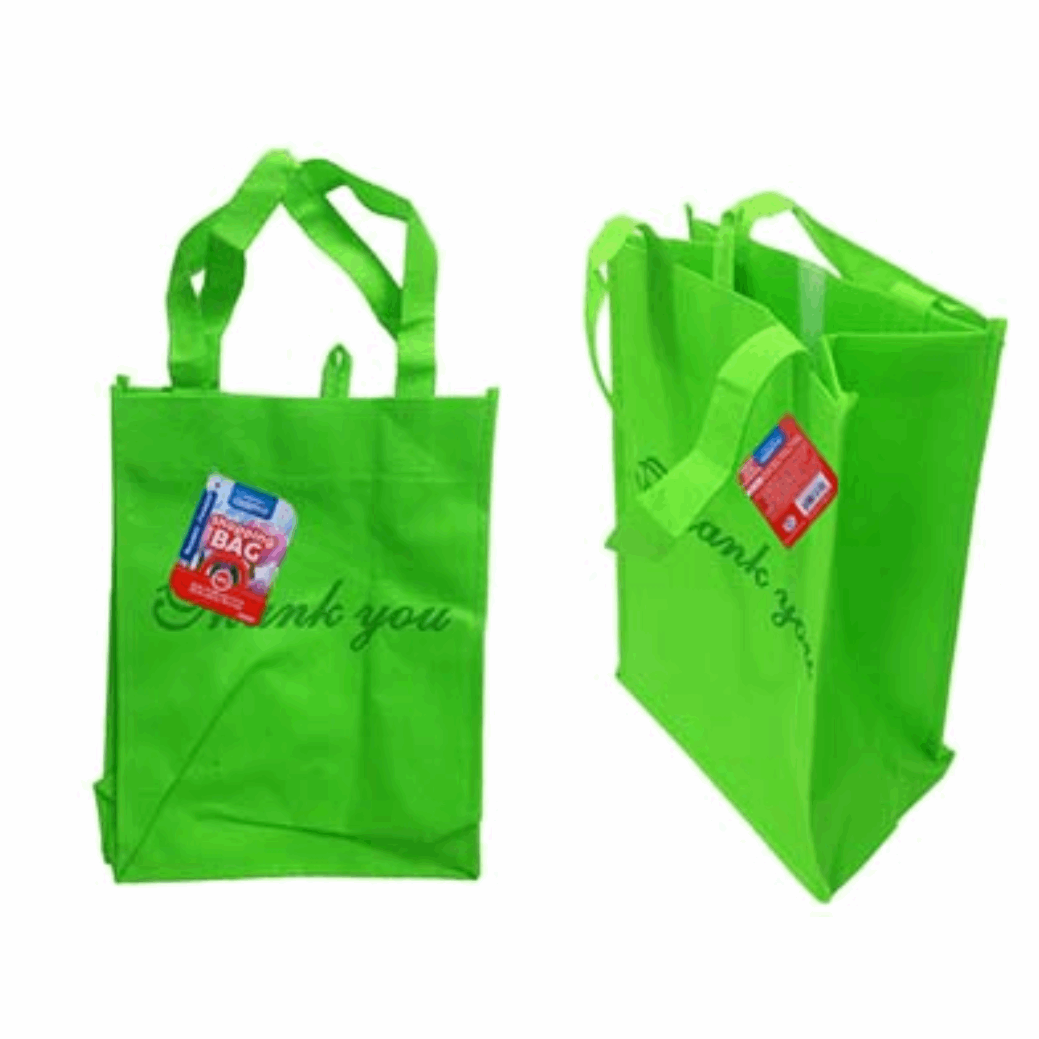 FamilyMaid Green Reusable Shopping Bag 15"x10"x6" 12/1ct