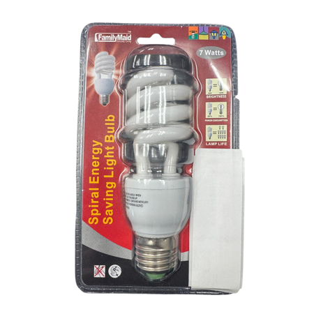 FamilyMaid Spiral Energy Saving Bulb 7W 24/1ct