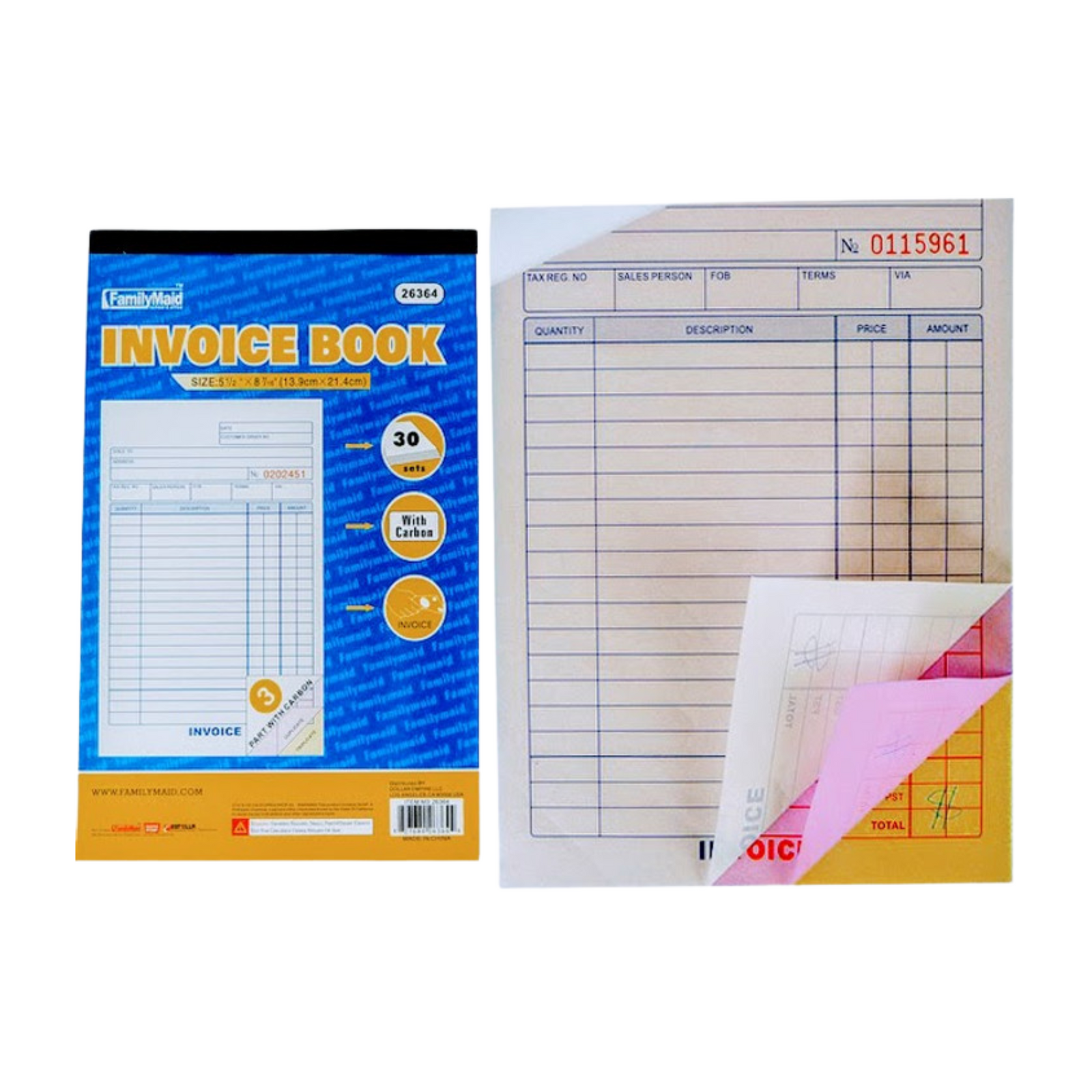 FamilyMaid Invoice Book 12/1ct