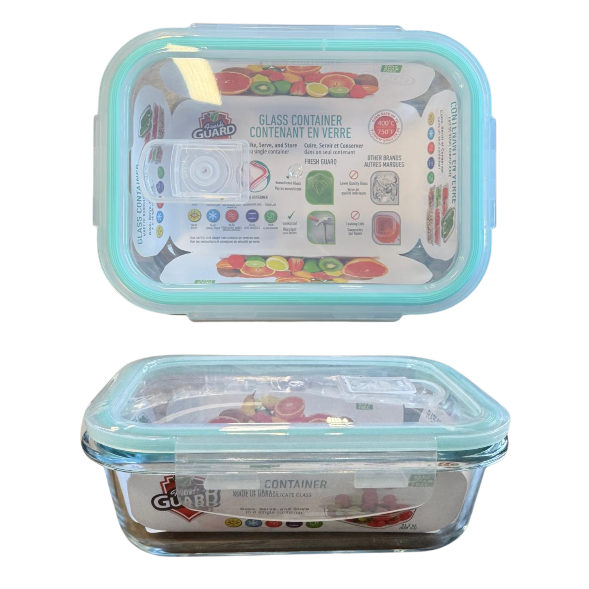 FreshGuard Glass Food Storage Medium 1/1ct