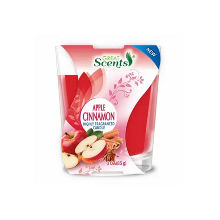 Great Scents Candle Apple Cinnamon 12/3oz