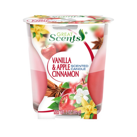 Great Scents Candle Vanilla Apple 12/3oz