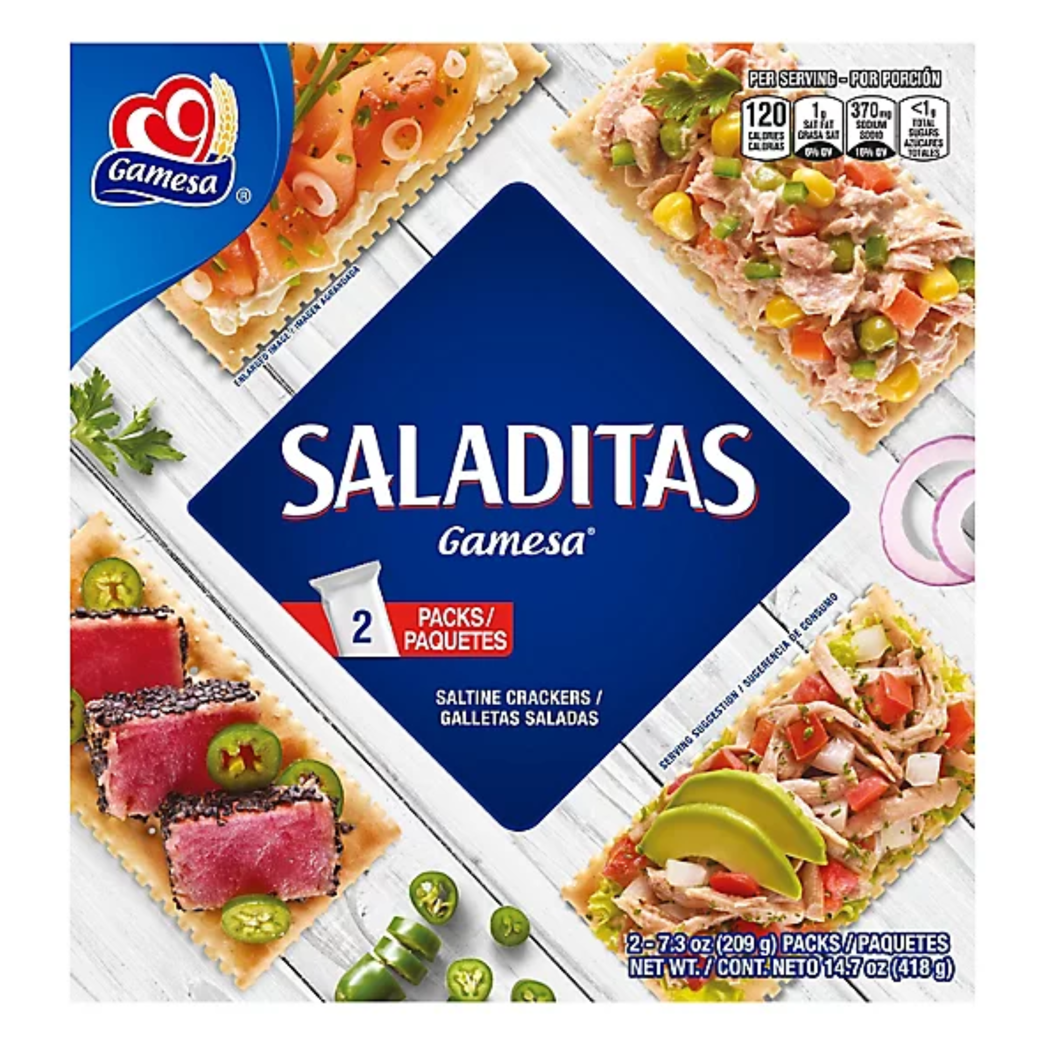 Gamesa Saladitas Crackers 12/2ct