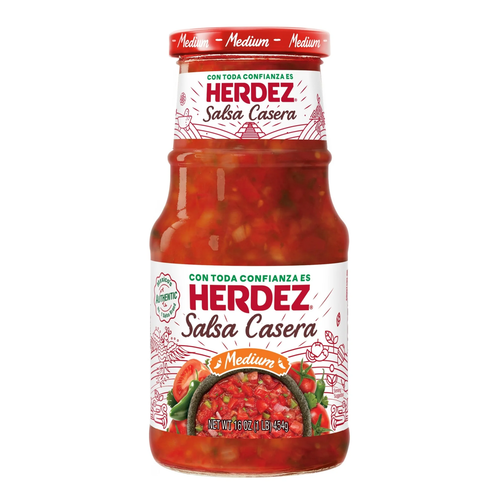 Herdez Salsa Casera Med 12/16oz