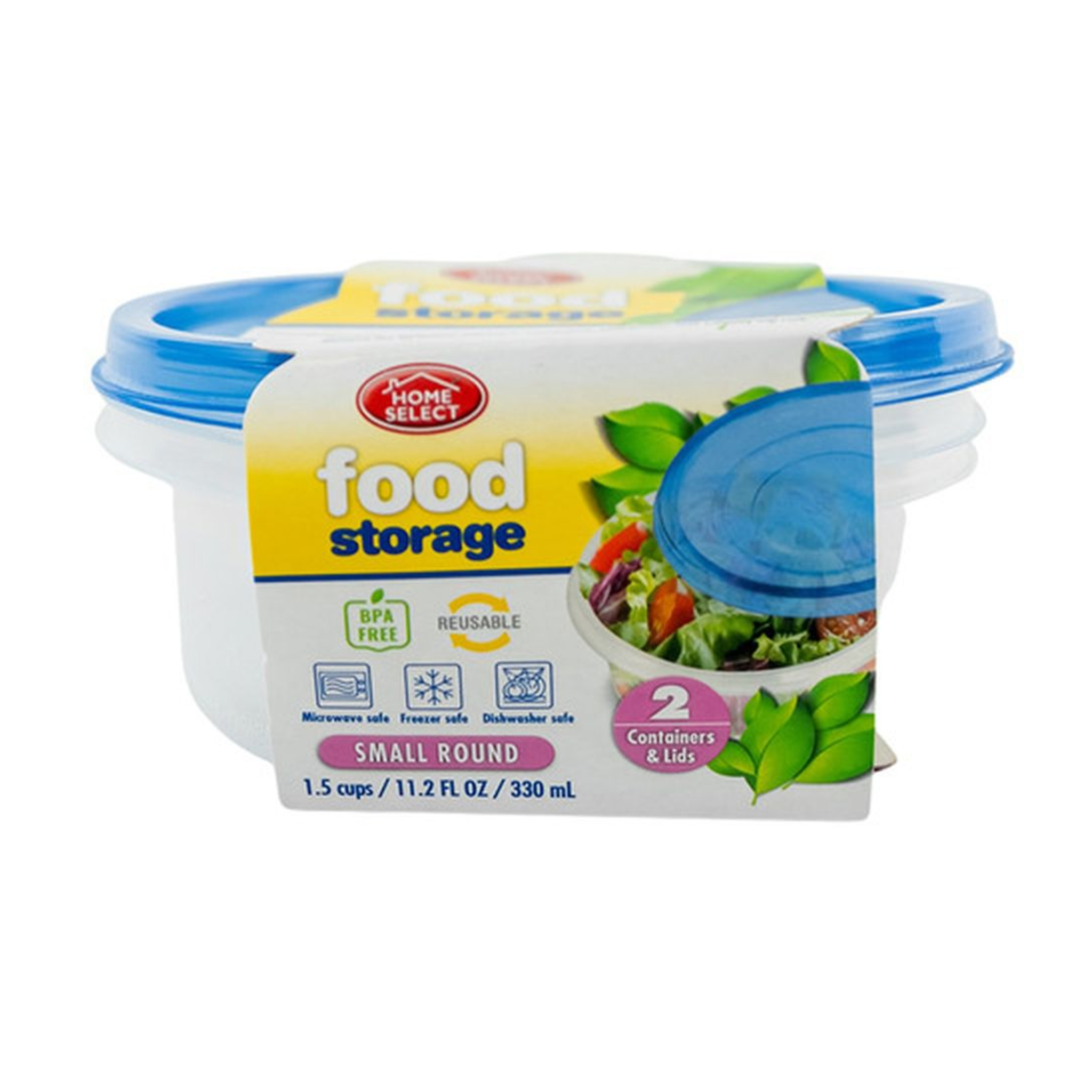 Home Select Food Storage Small Round 12/2ct