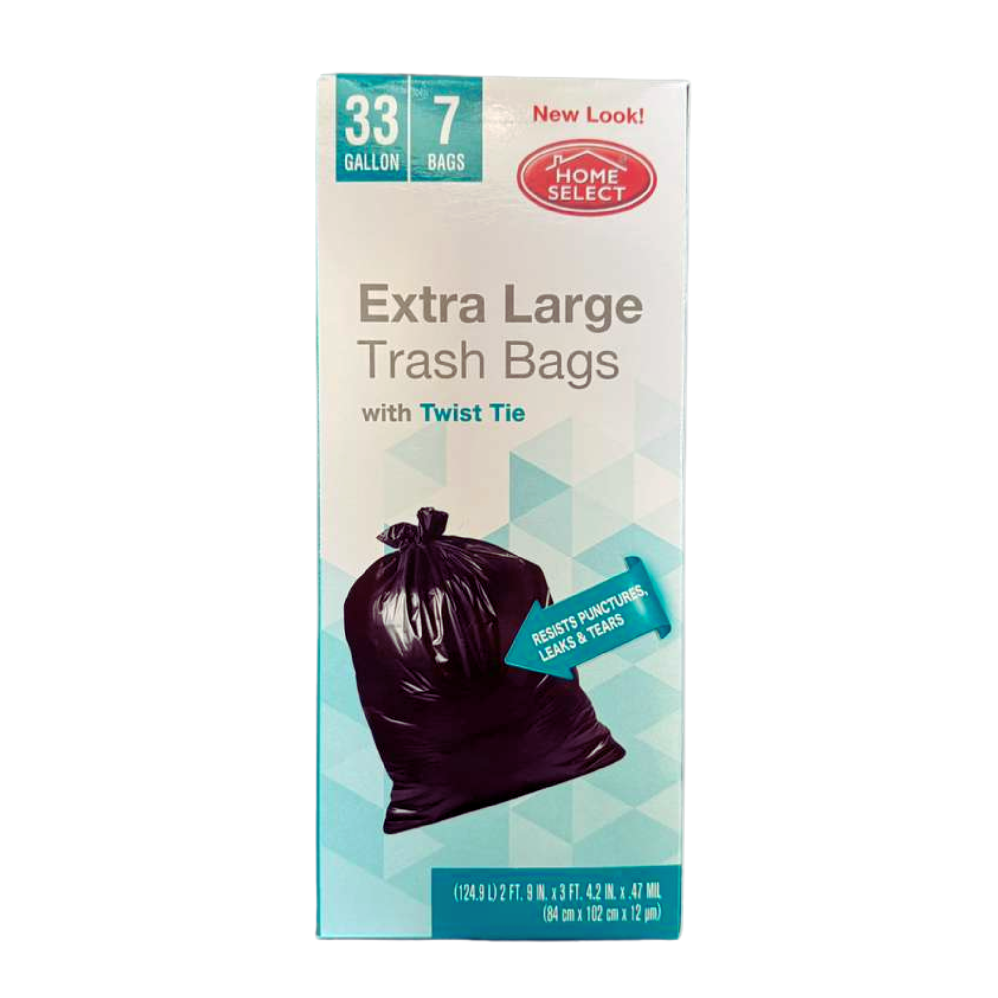 Home Select Trash Bags Extra Large 24/7ct/33 Gal